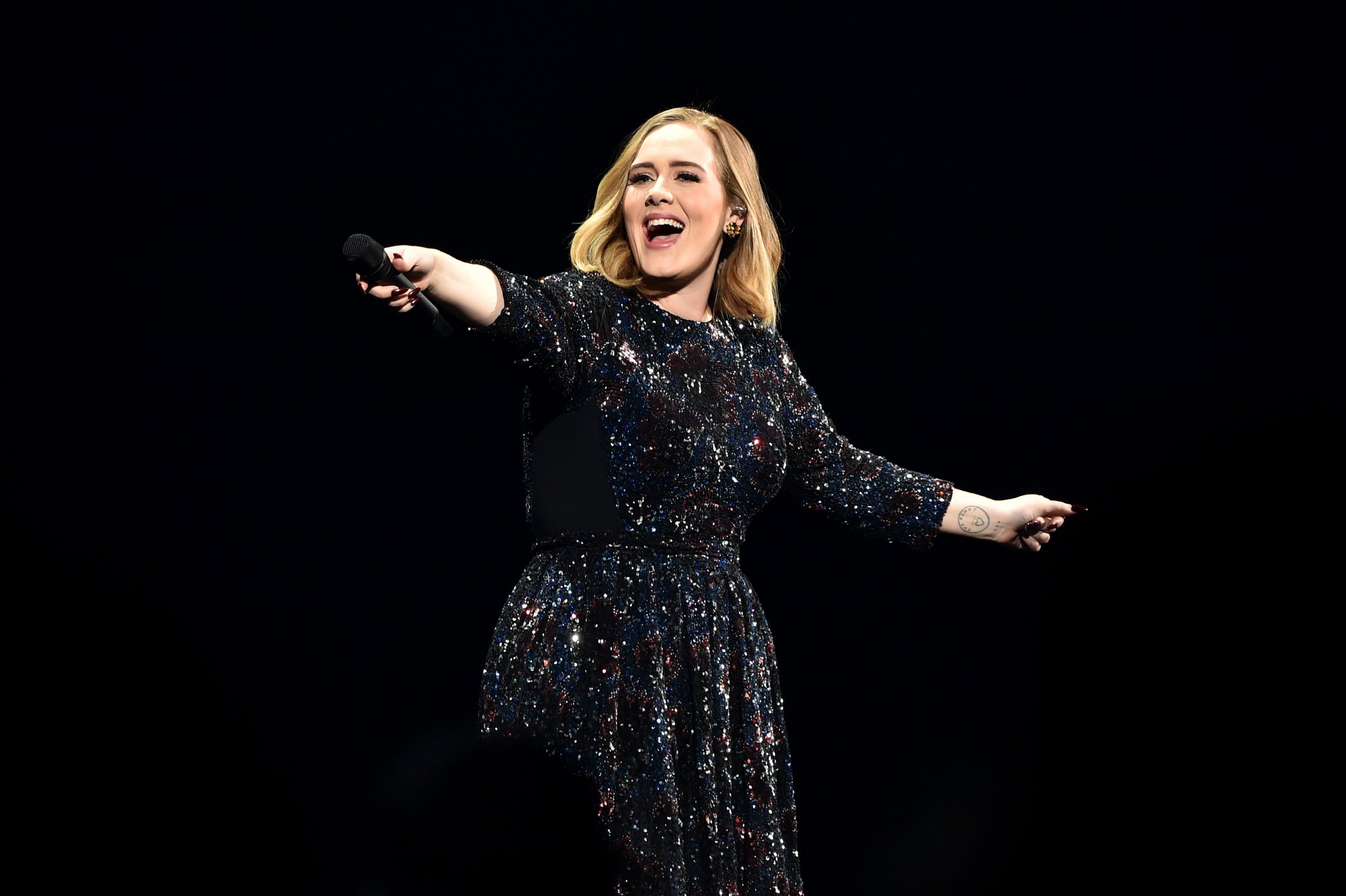 Adele performs in Birmingham