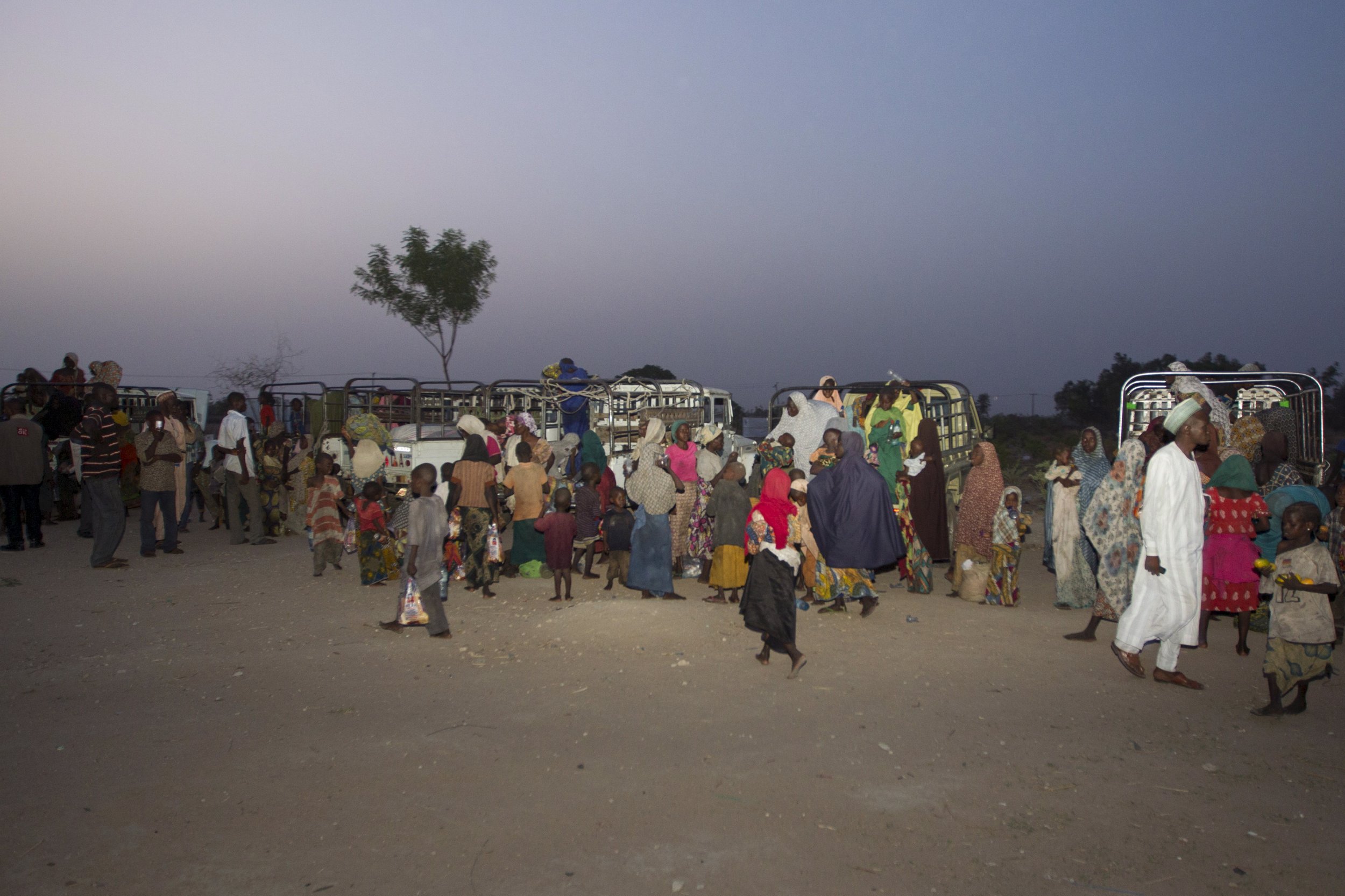 Nigerian women and children rescued from Boko Haram.