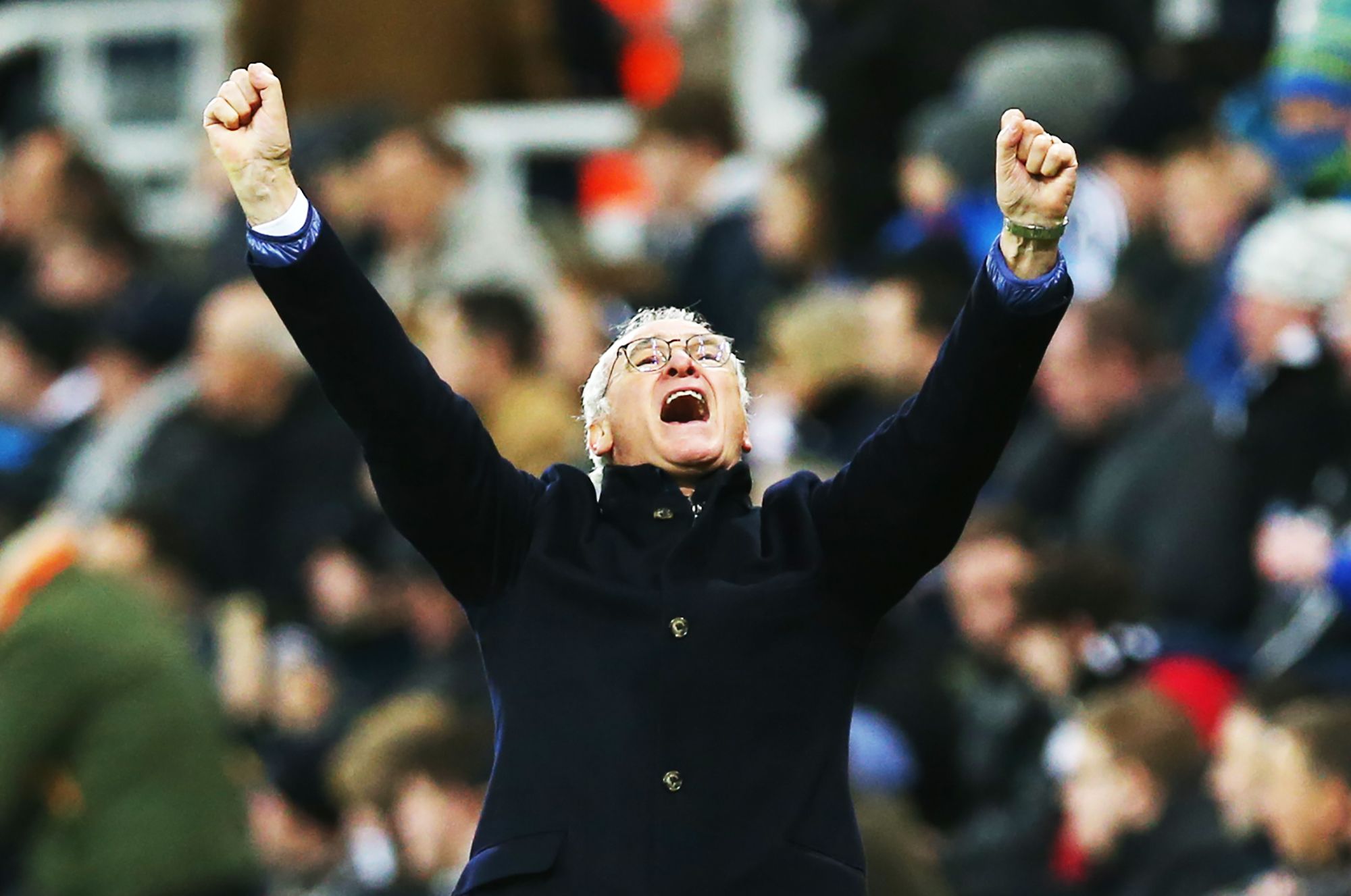Claudio Ranieri celebrates 
