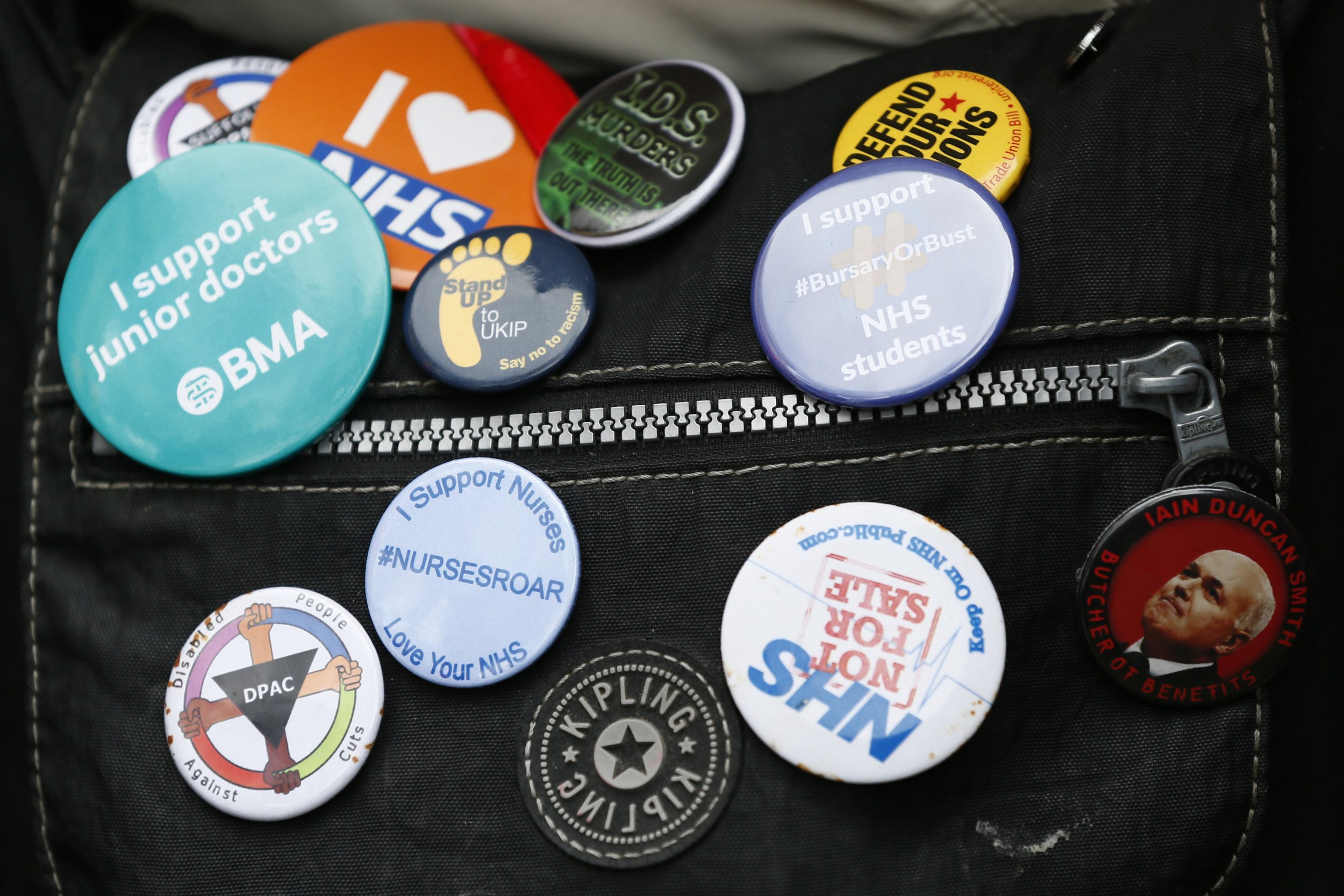 Doctors strike buttons