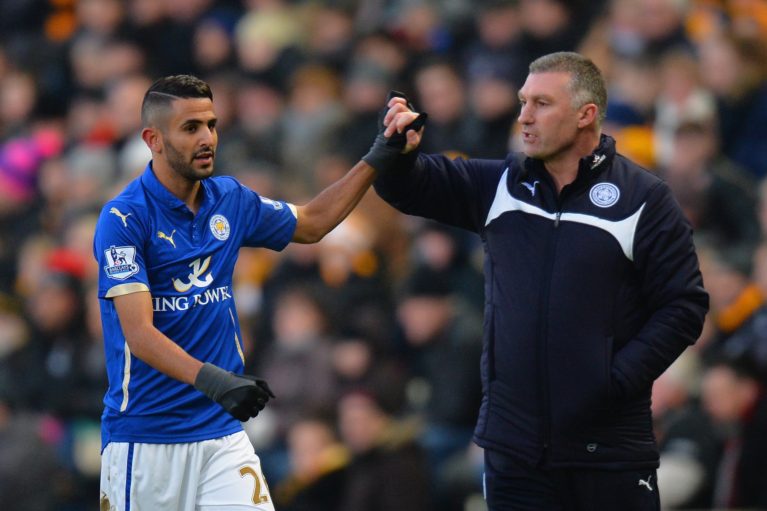 Nigel Pearson and Riyad Mahrez