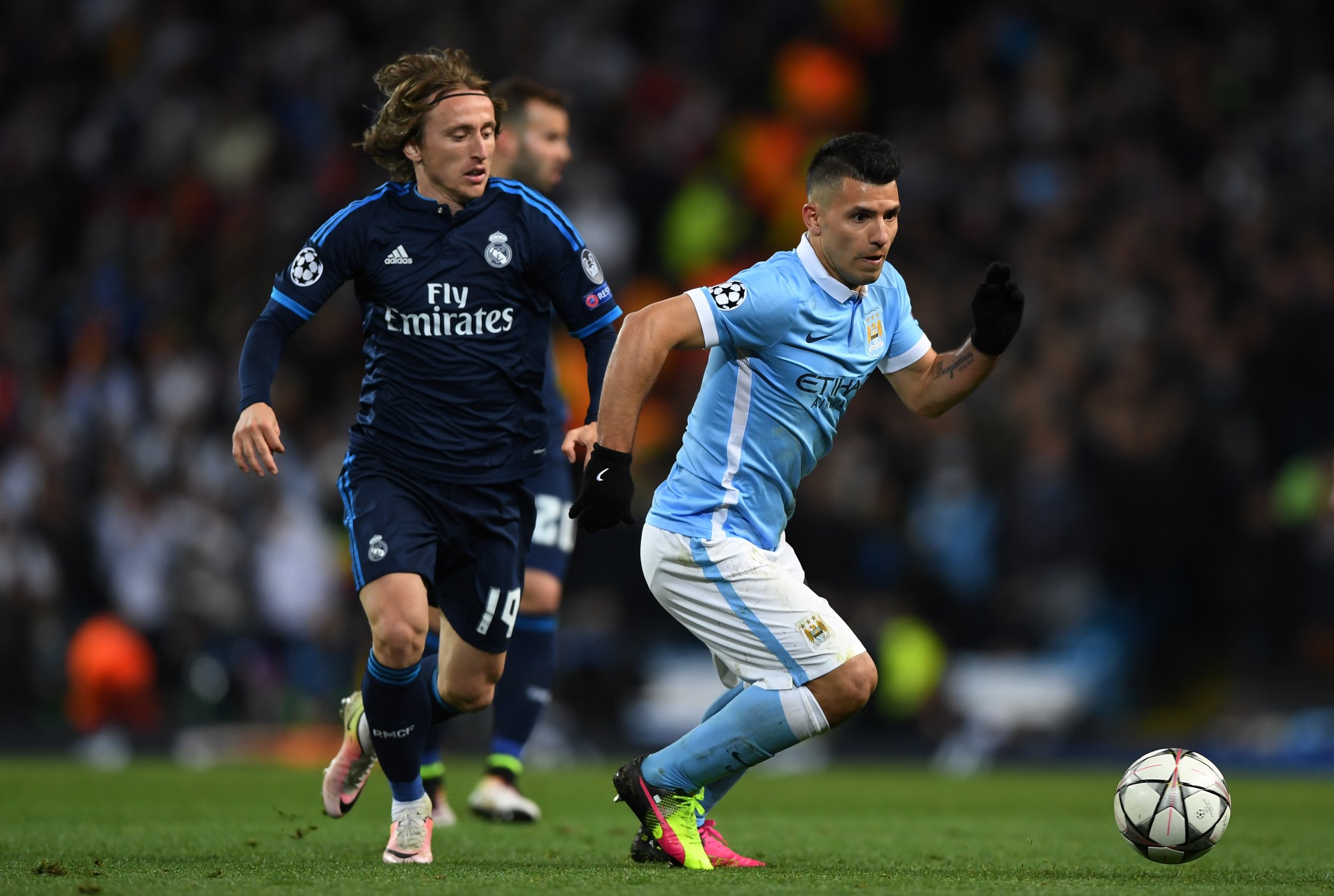 Sergio Aguero and Luka Modric