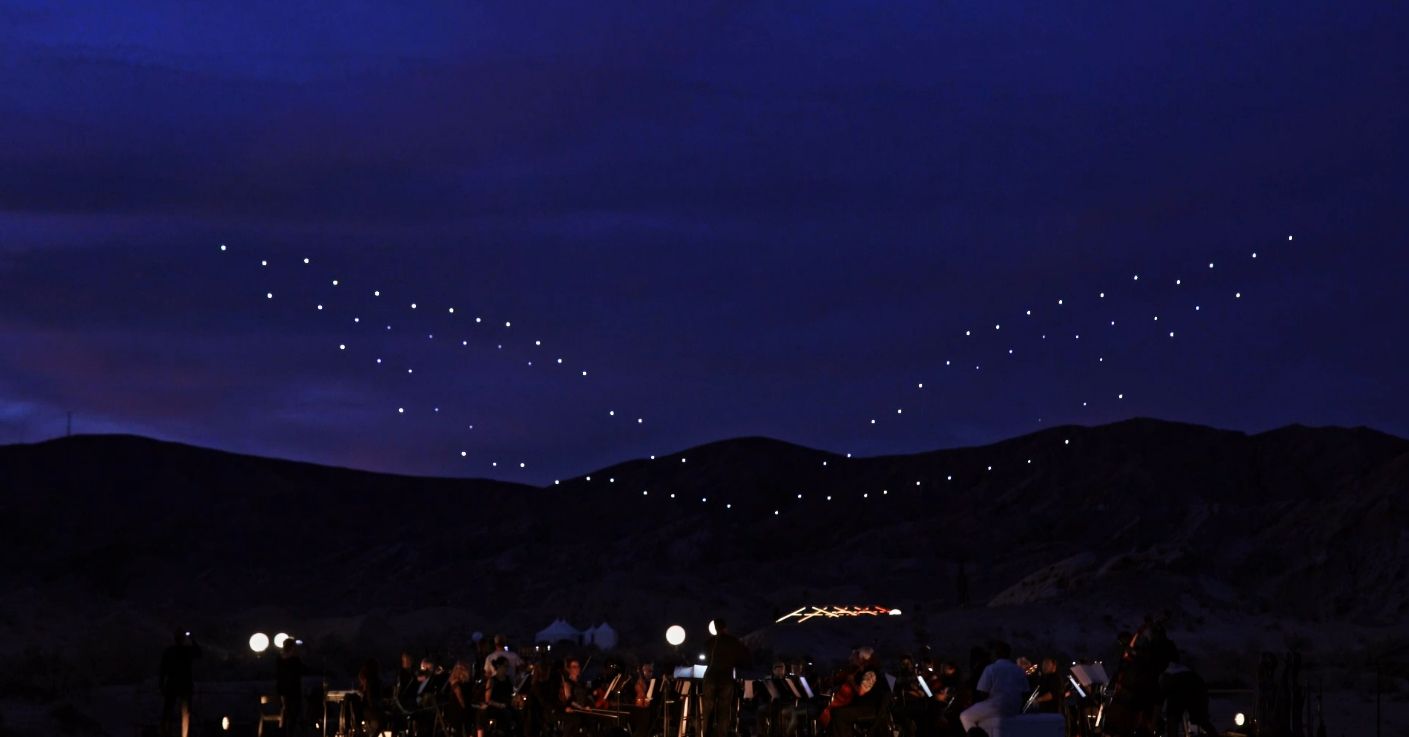 synchronized drone show