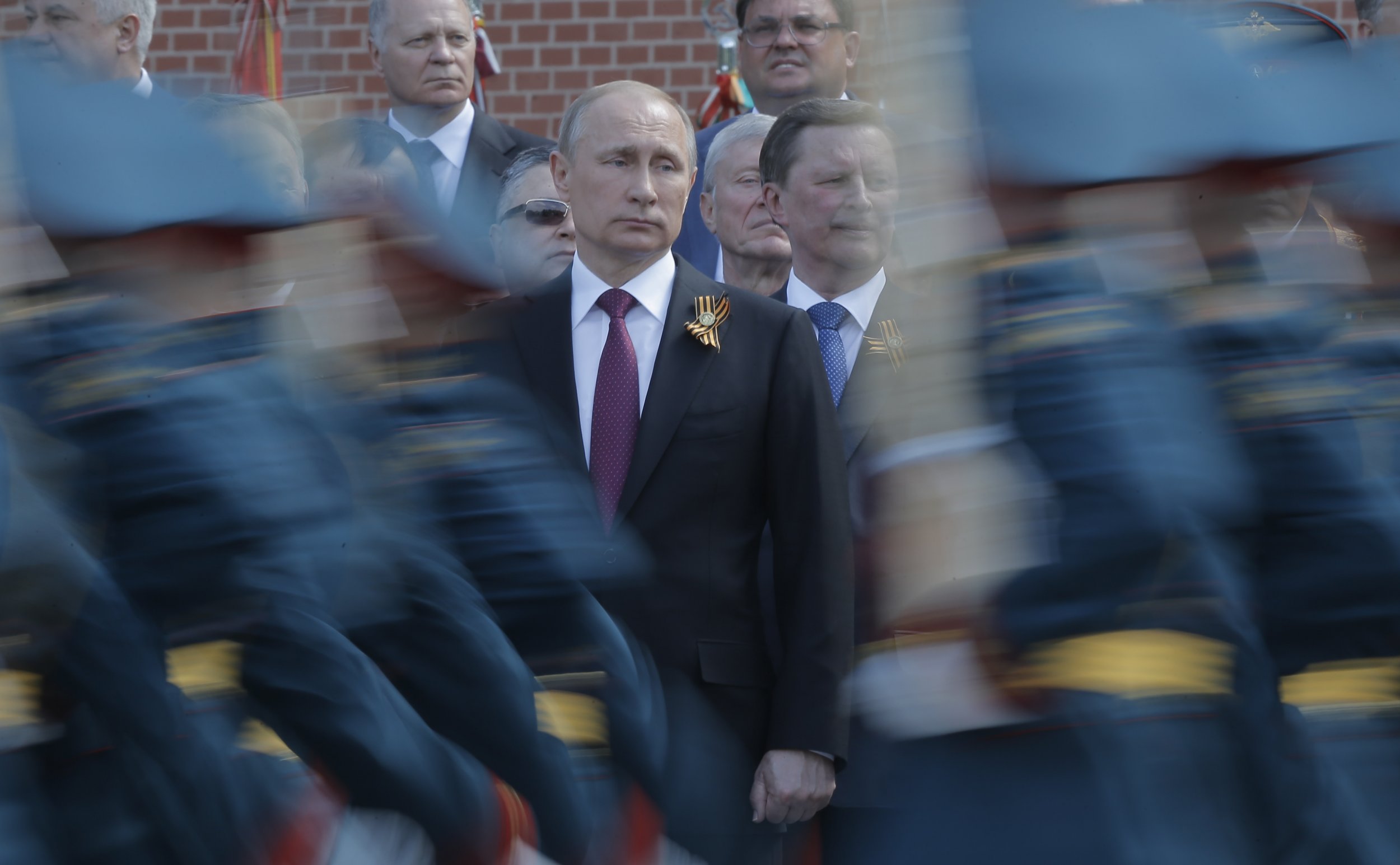 Vladimir Putin and Russian troops