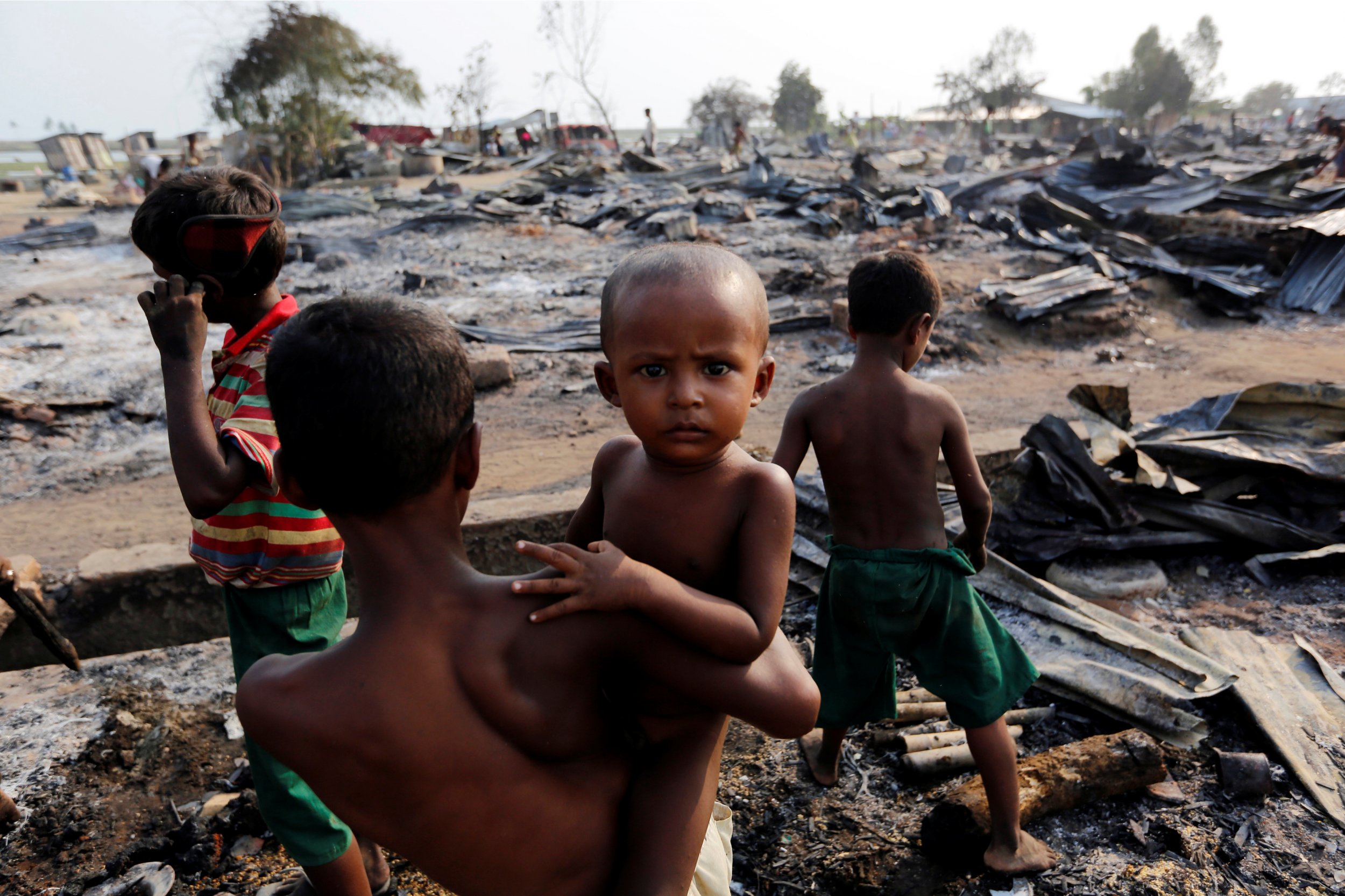 Camp for internally displaced Rohingya Muslims in Myanmar