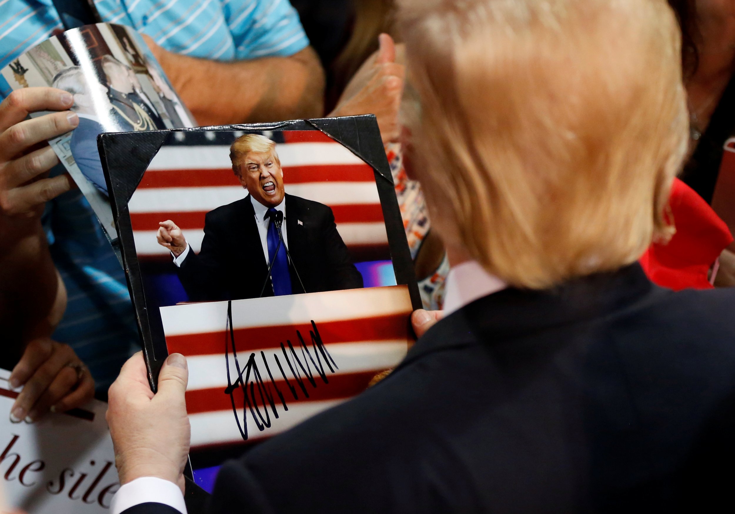 Donald Trump Signs Autographs