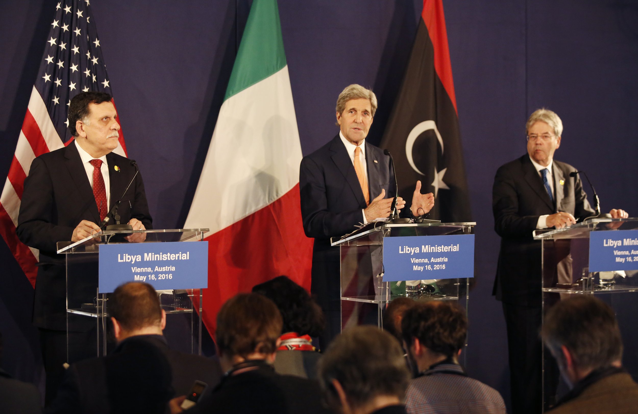 John Kerry and others at Vienna talks on Libya