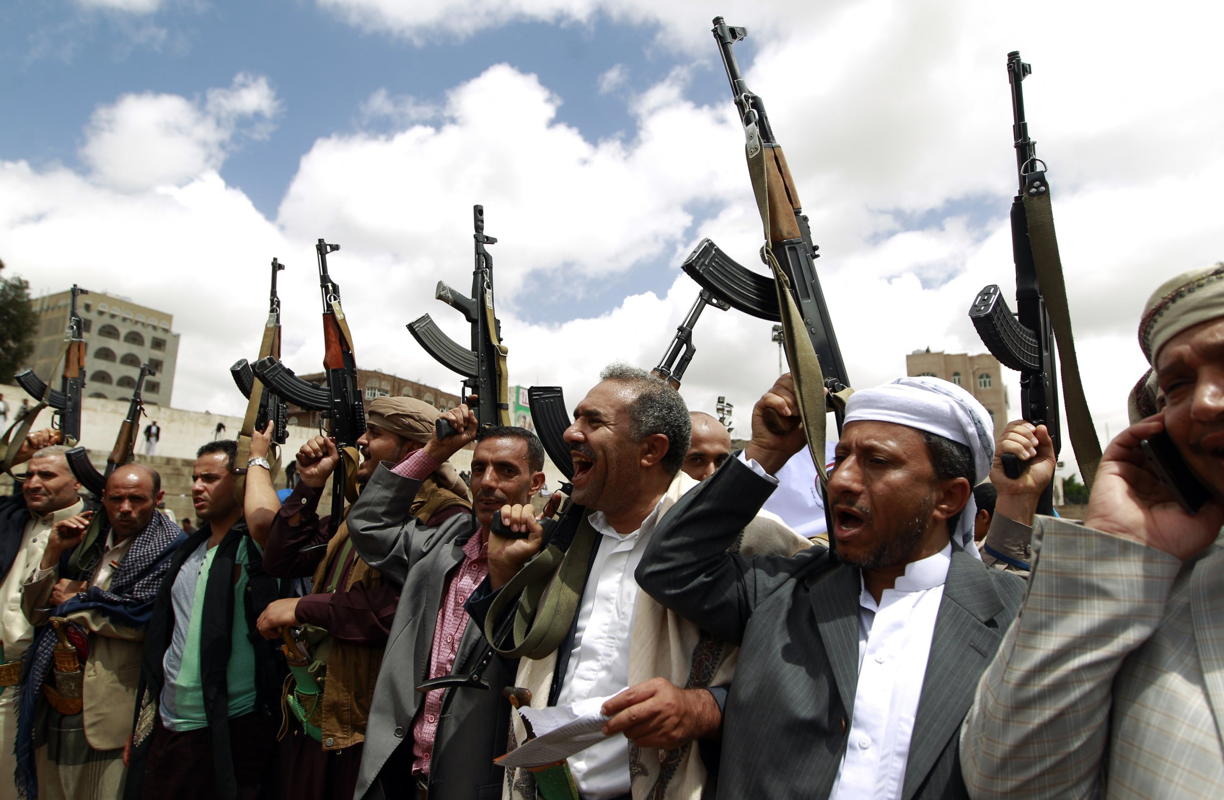 Houthi supporters in Yemen