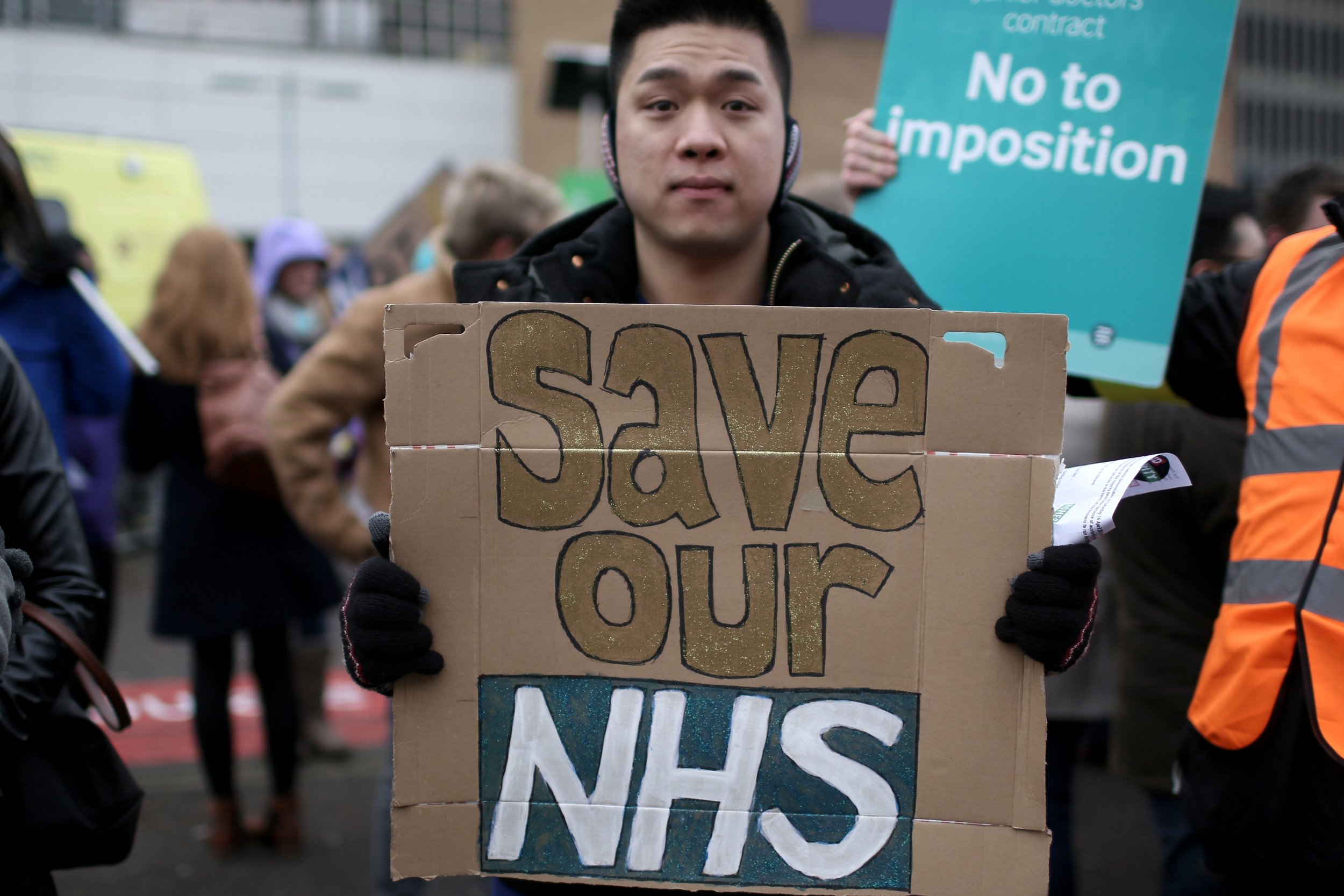NHS protester