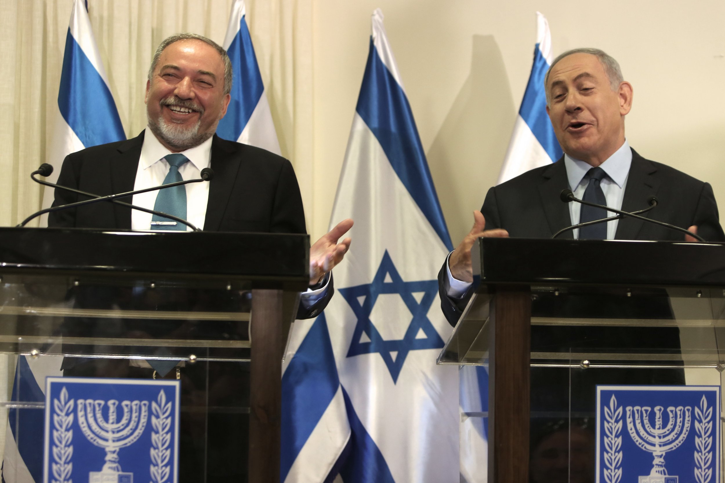 Avigdor Lieberman and Benjamin Netanyahu