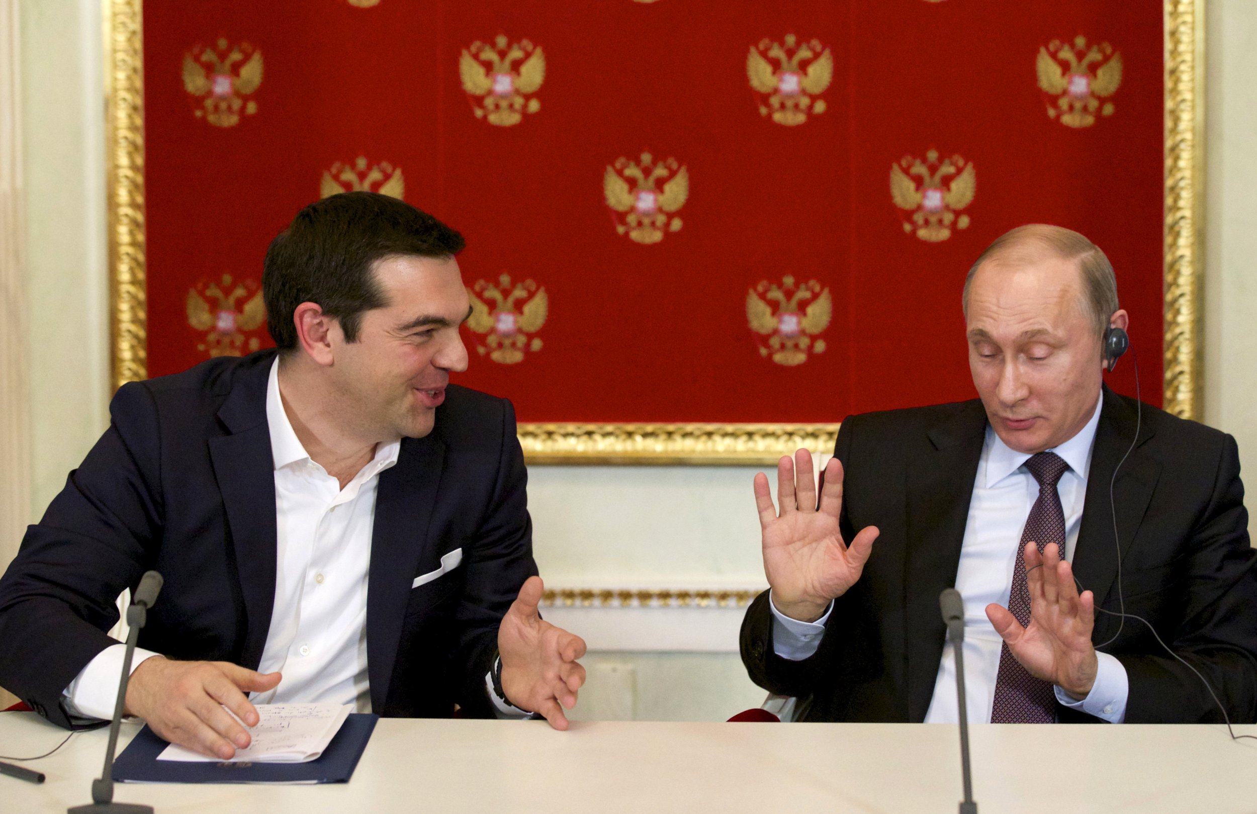 Alexis Tsipras and Vladimir Putin