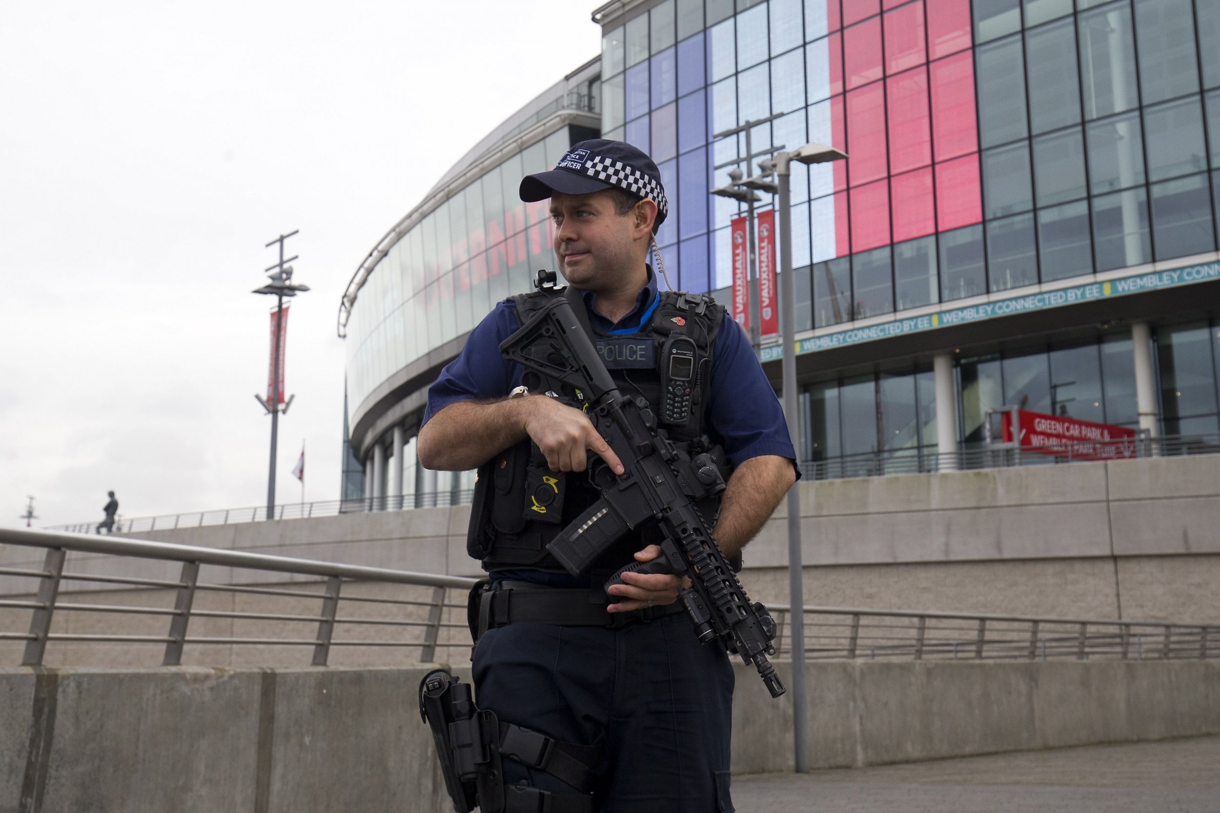 Armed police officer