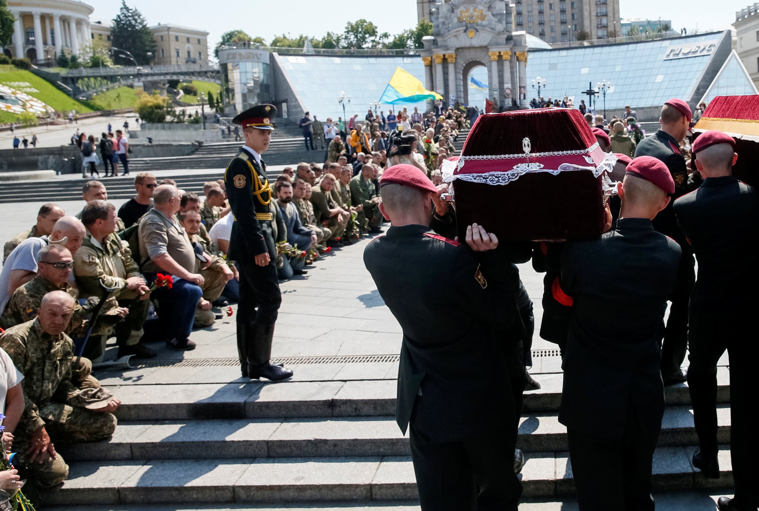 Ukrainian serviceman's funeral