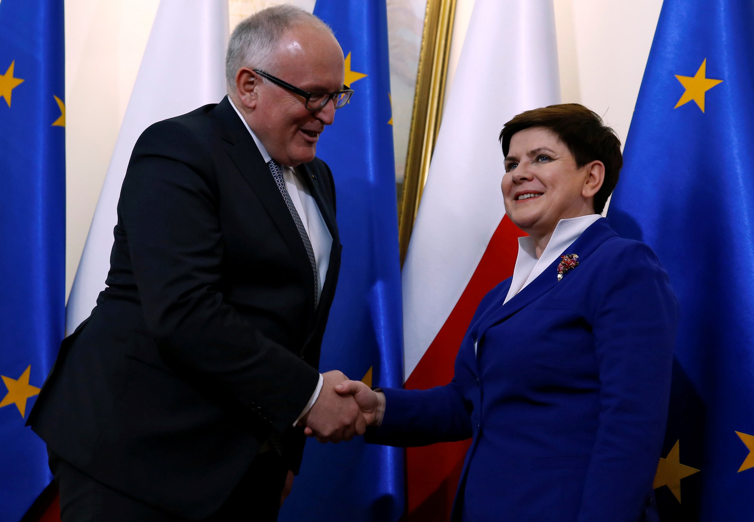 Beata Szydlo and Frans Timmermans