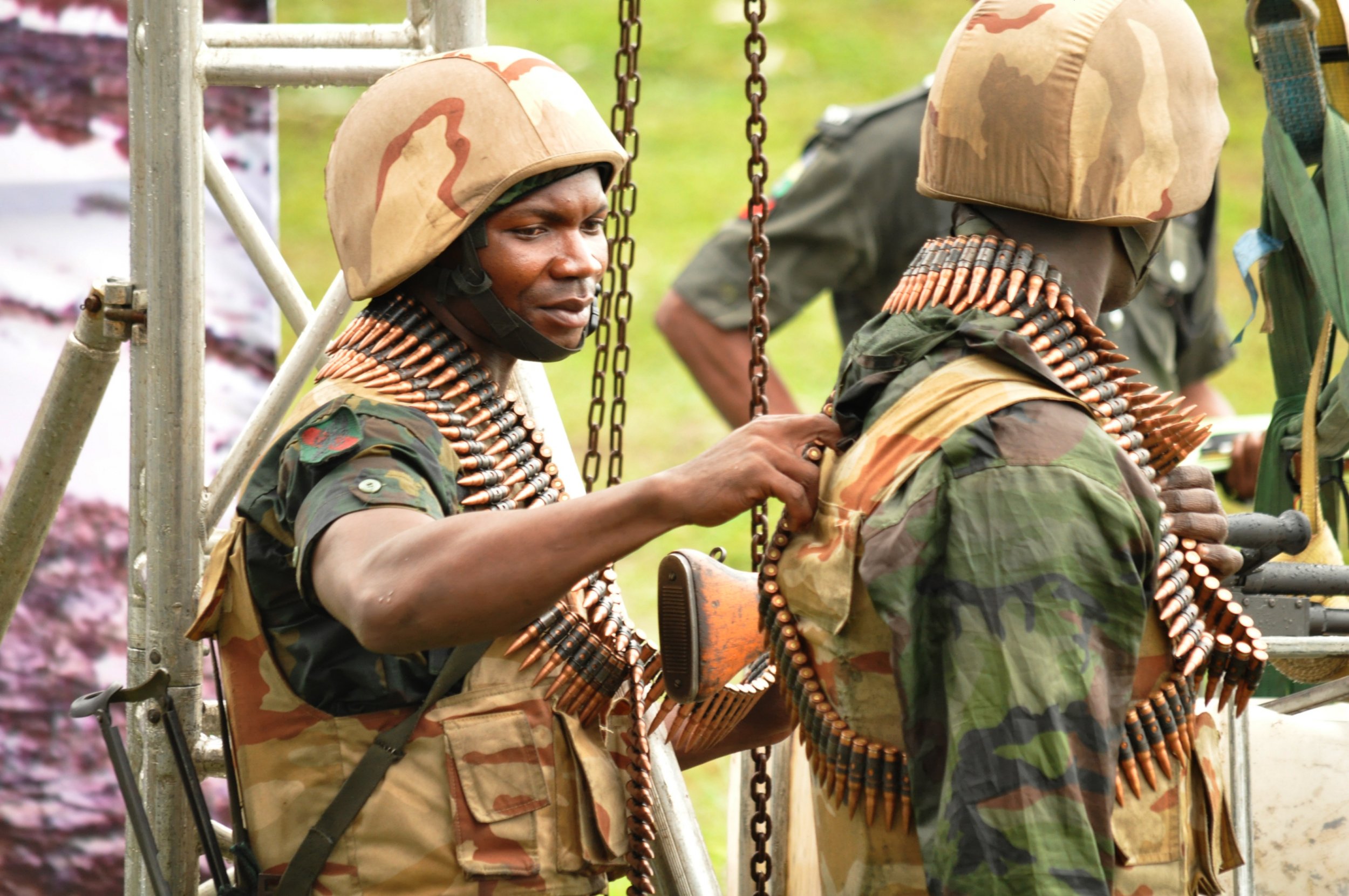 Nigerian soldiers in Niger Delta.