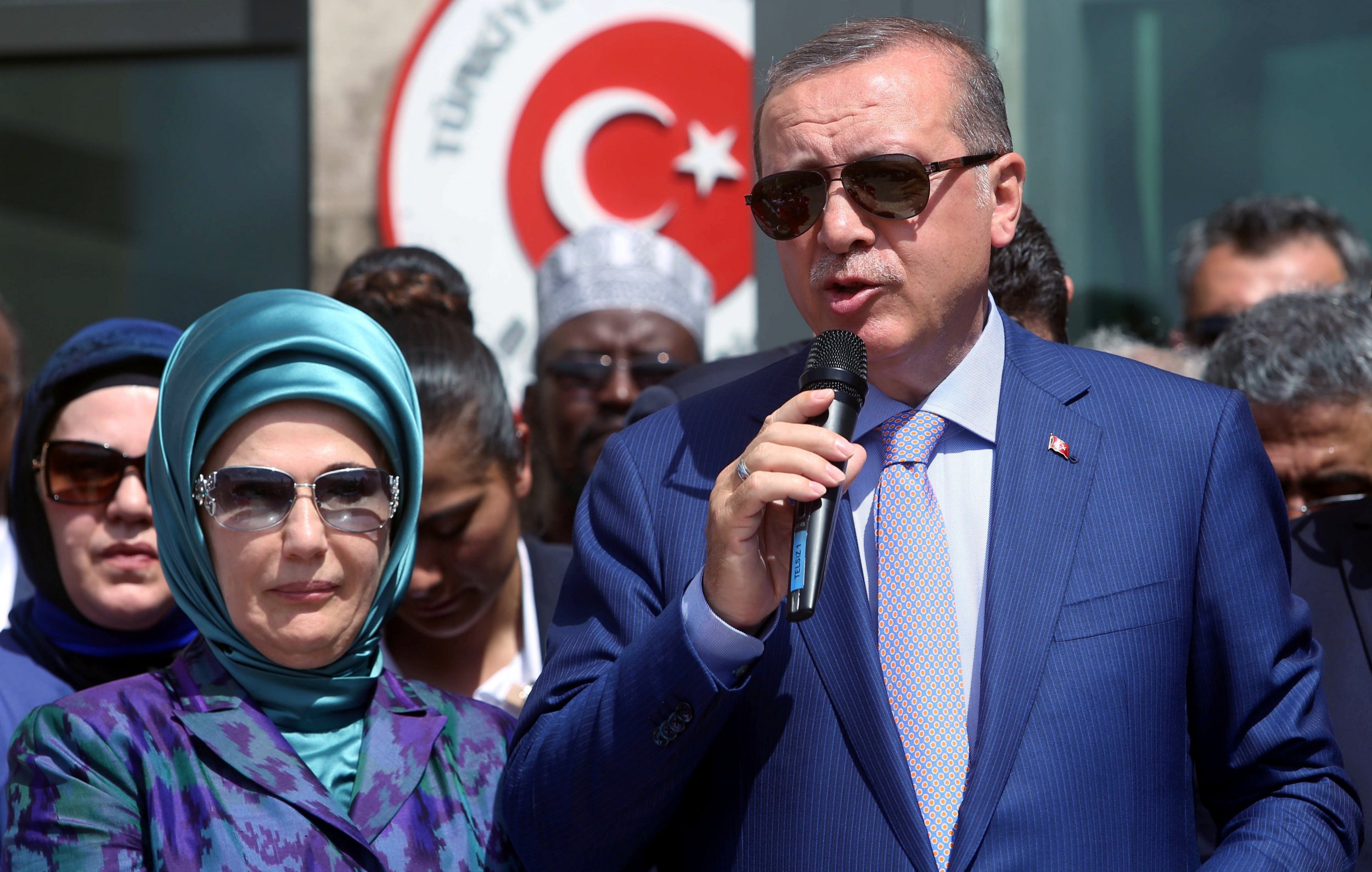 Erdogan and wife