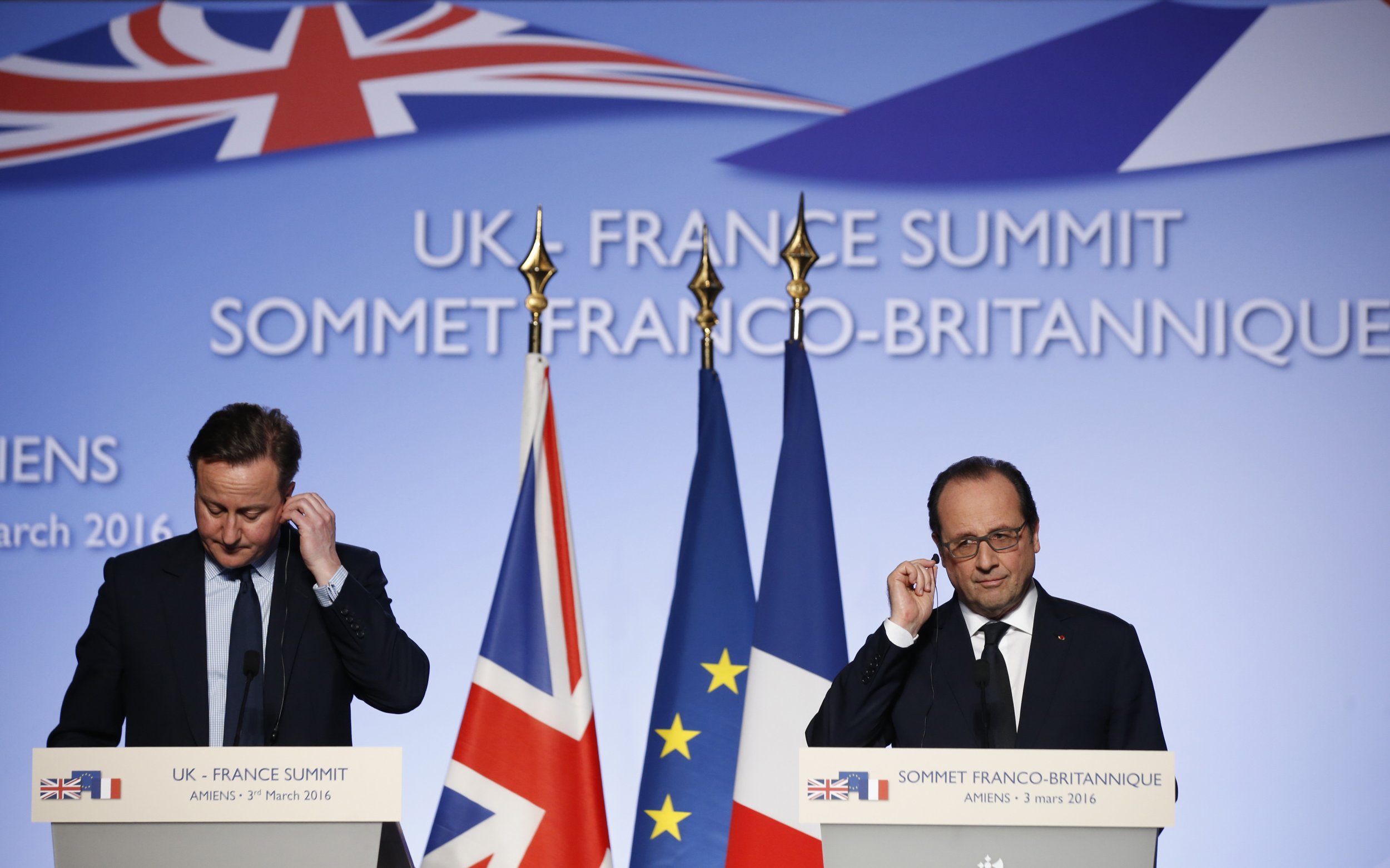 David Cameron and Francois Hollande