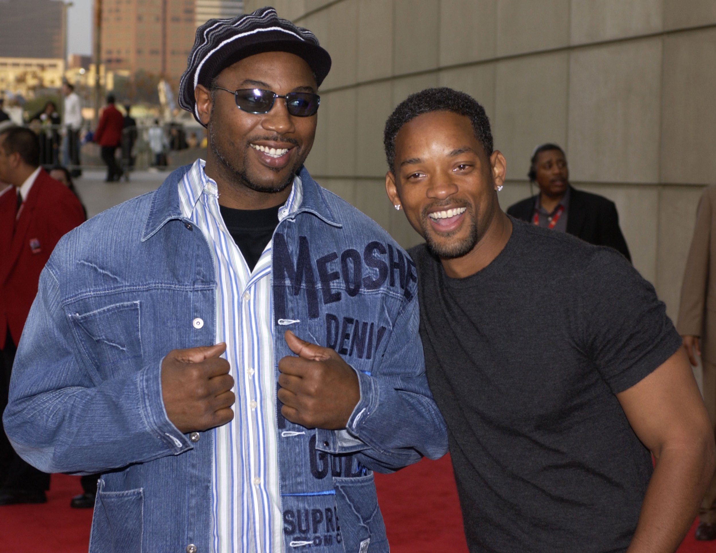 Lennox Lewis, left, with Hollywood star Will Smith.