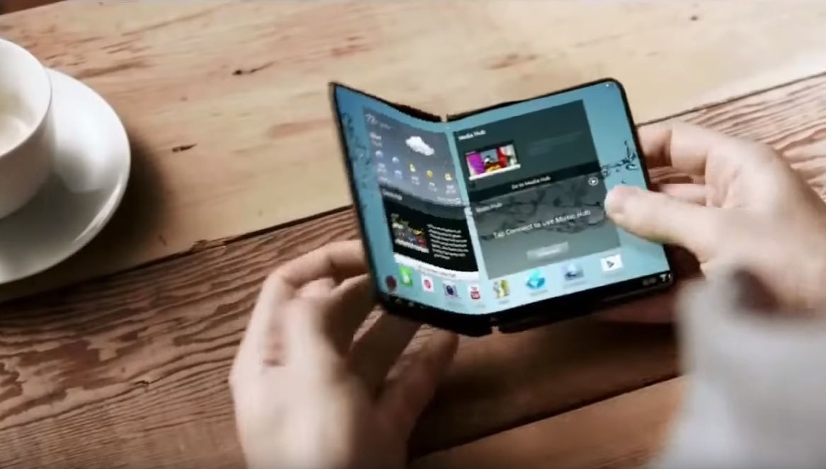 samsung bendable smartphone OLED screen