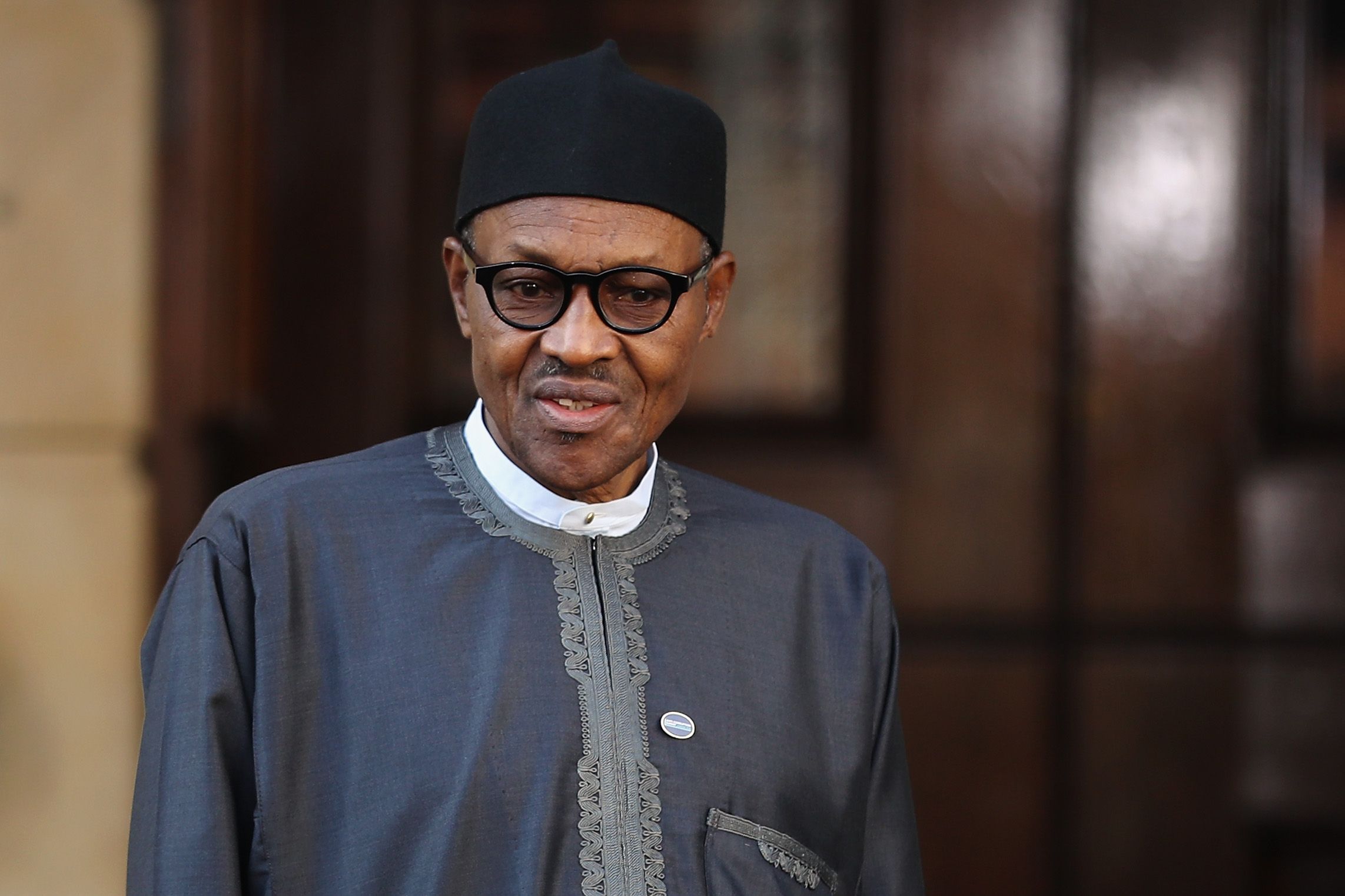 Nigerian President Muhammadu Buhari in London.