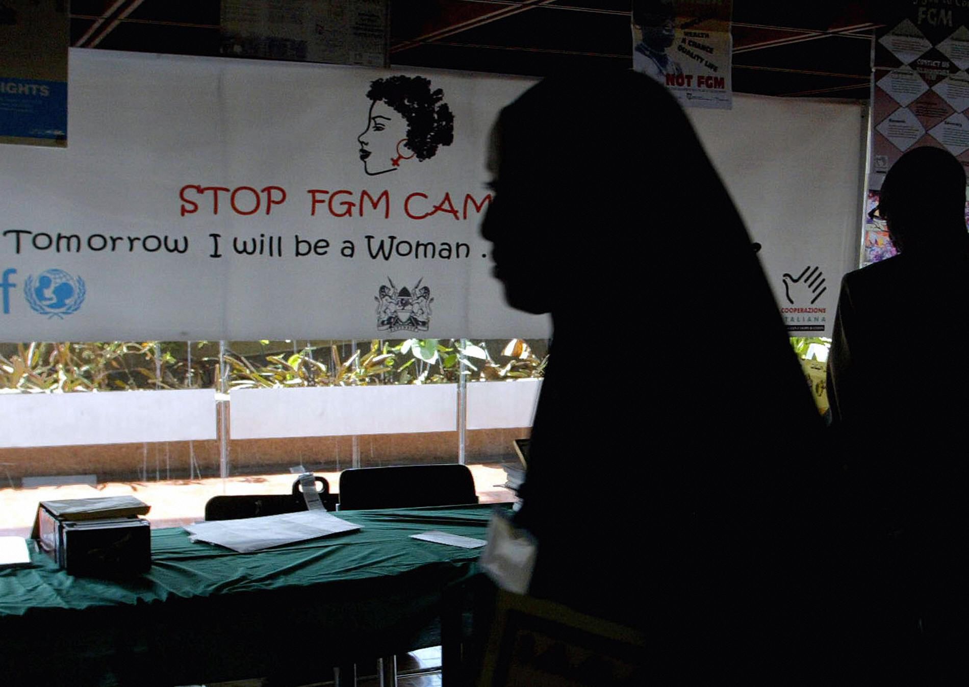 Anti-FGM banner.