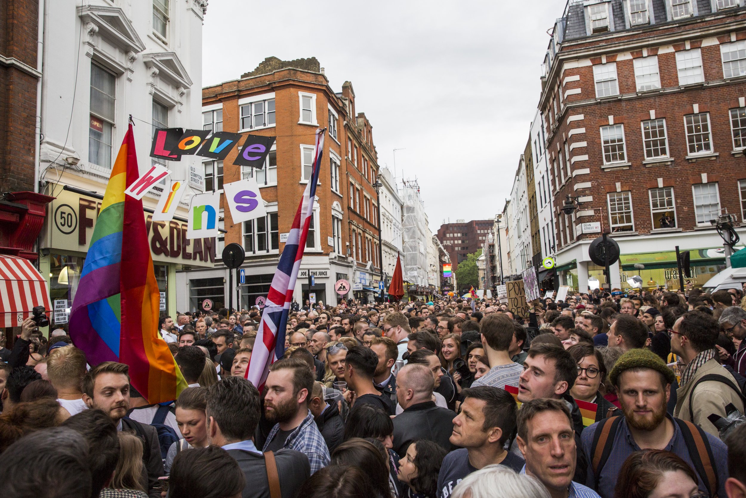 London's Orlando vigil in Old Compton Street