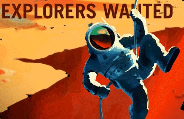 Mars explorers Nasa posters astronauts