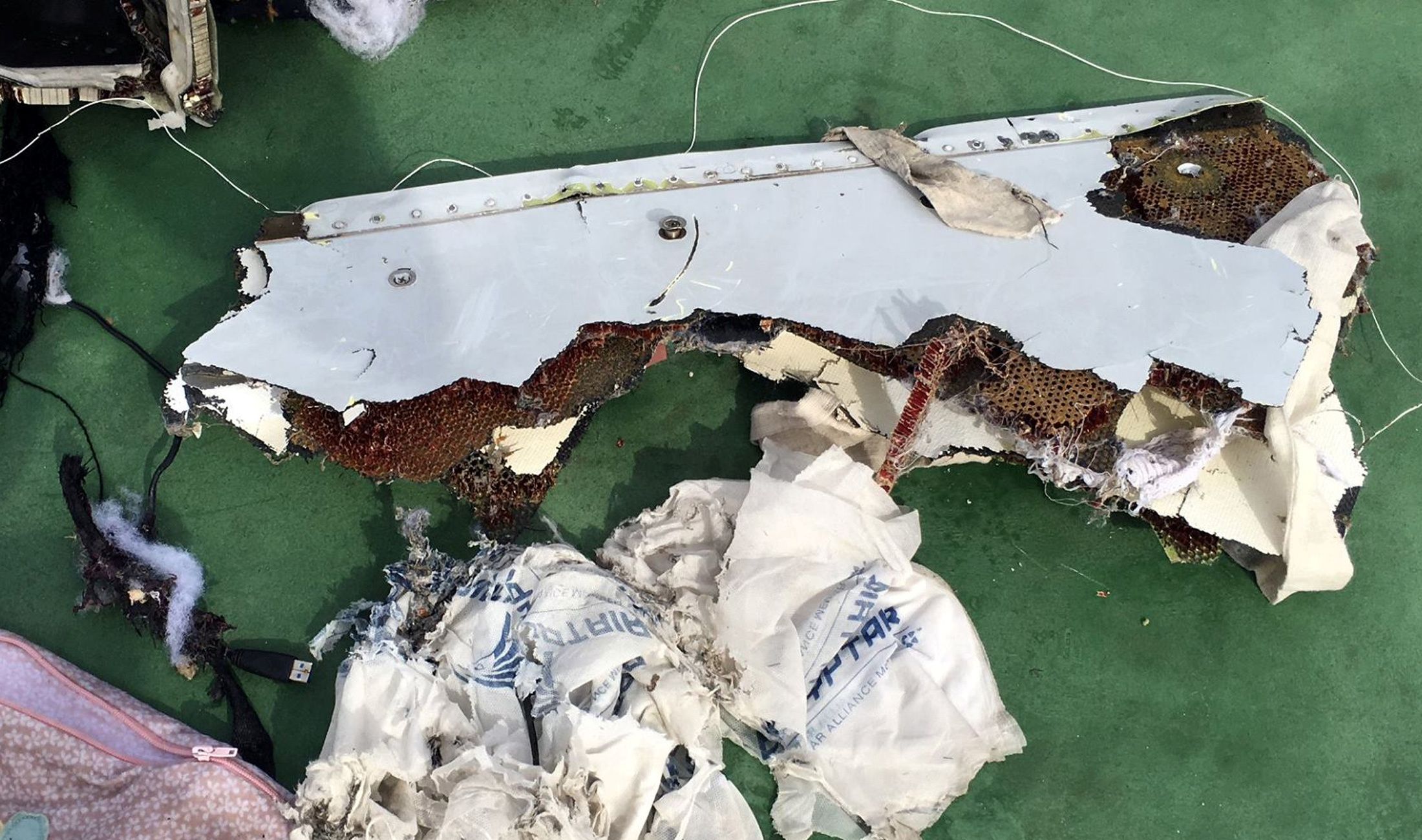 Recovered debris of EgyptAir MS804