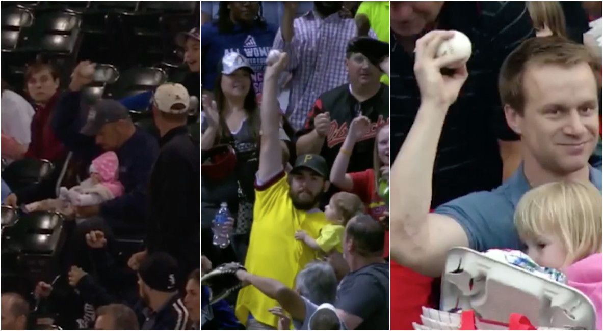 LA Man goes viral for catching foul ball during game while holding