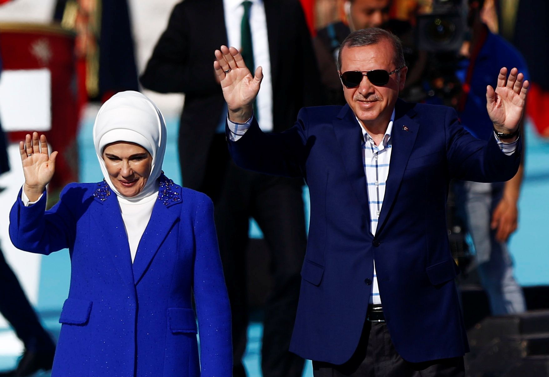 Erdogan and wife