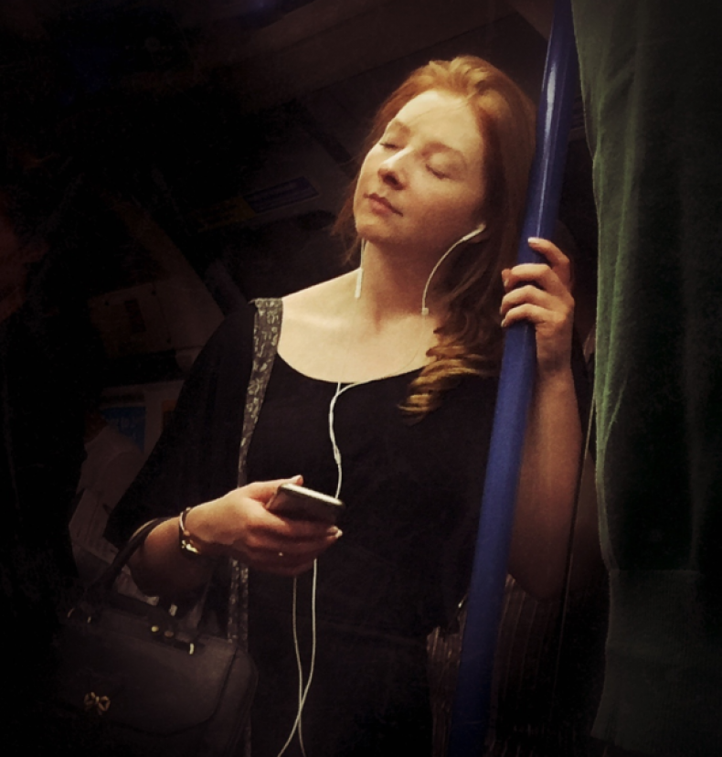 woman on tube