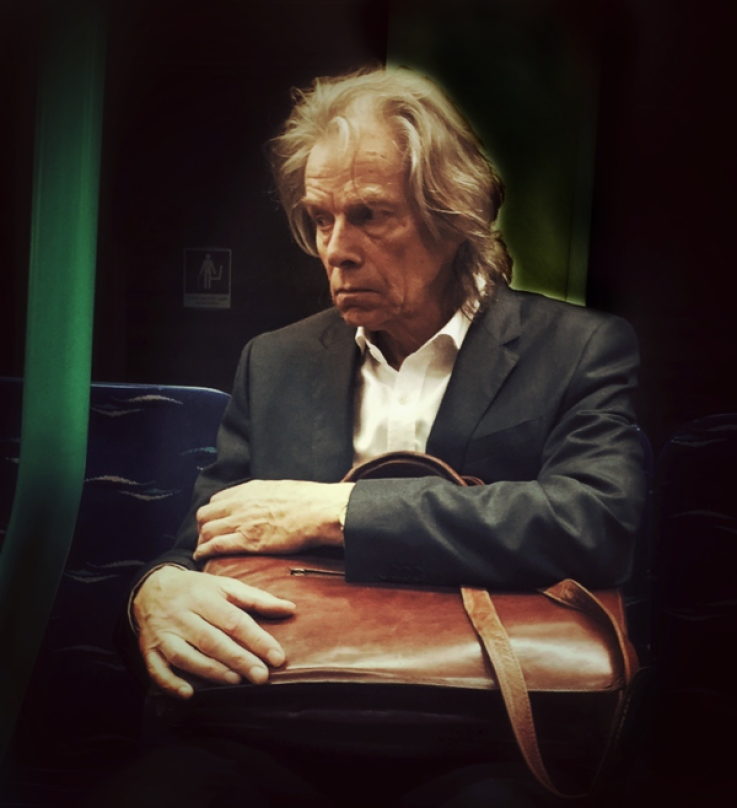 Man on tube Man on tube
