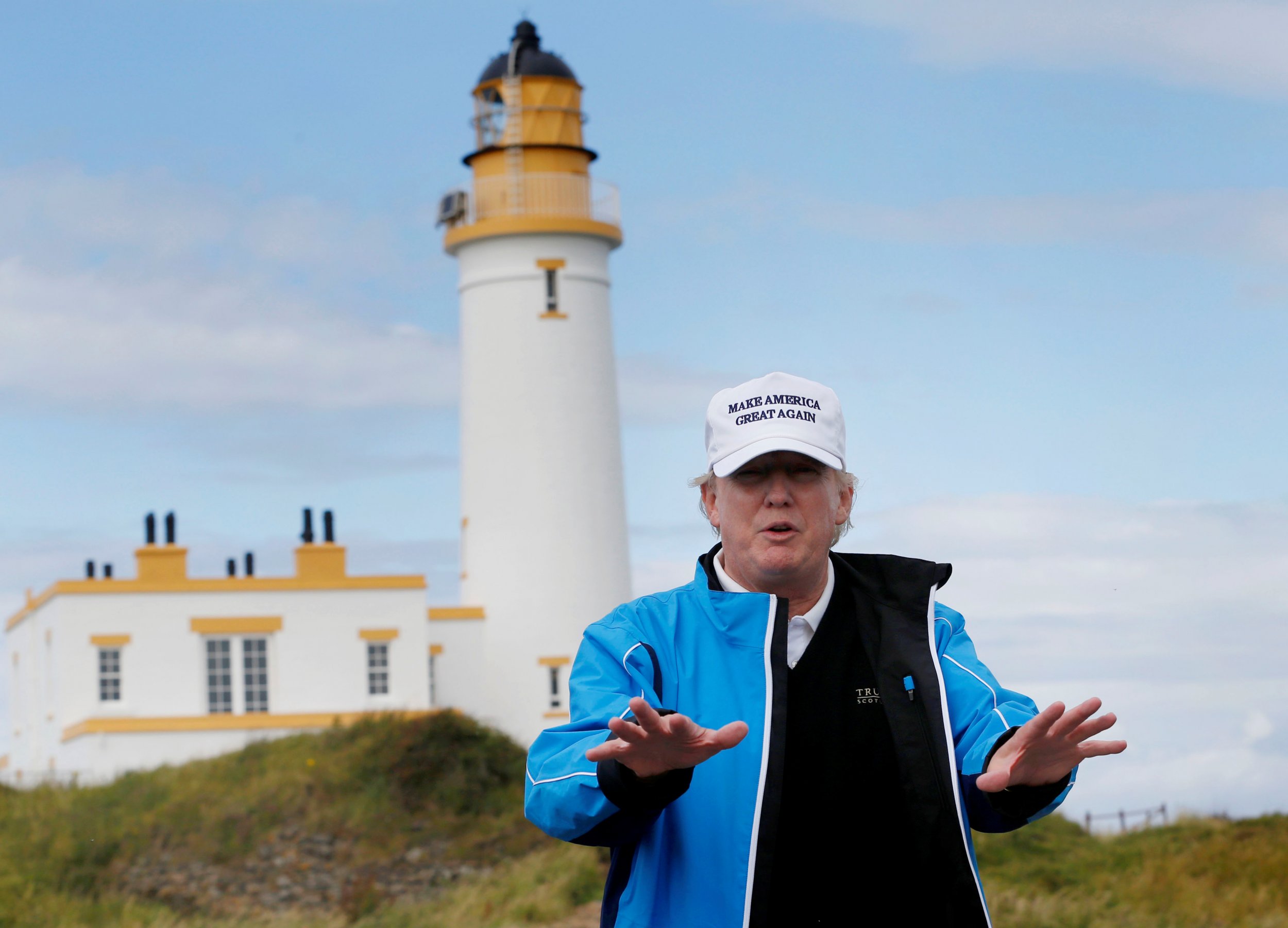 Trump on Scotland golf course