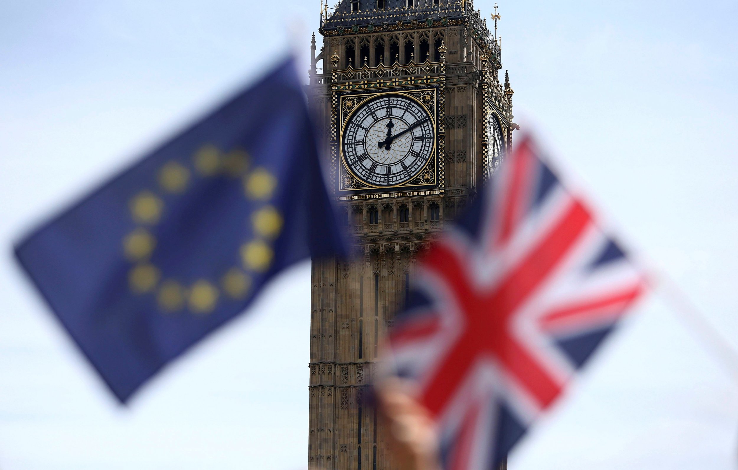 EU, UK flags