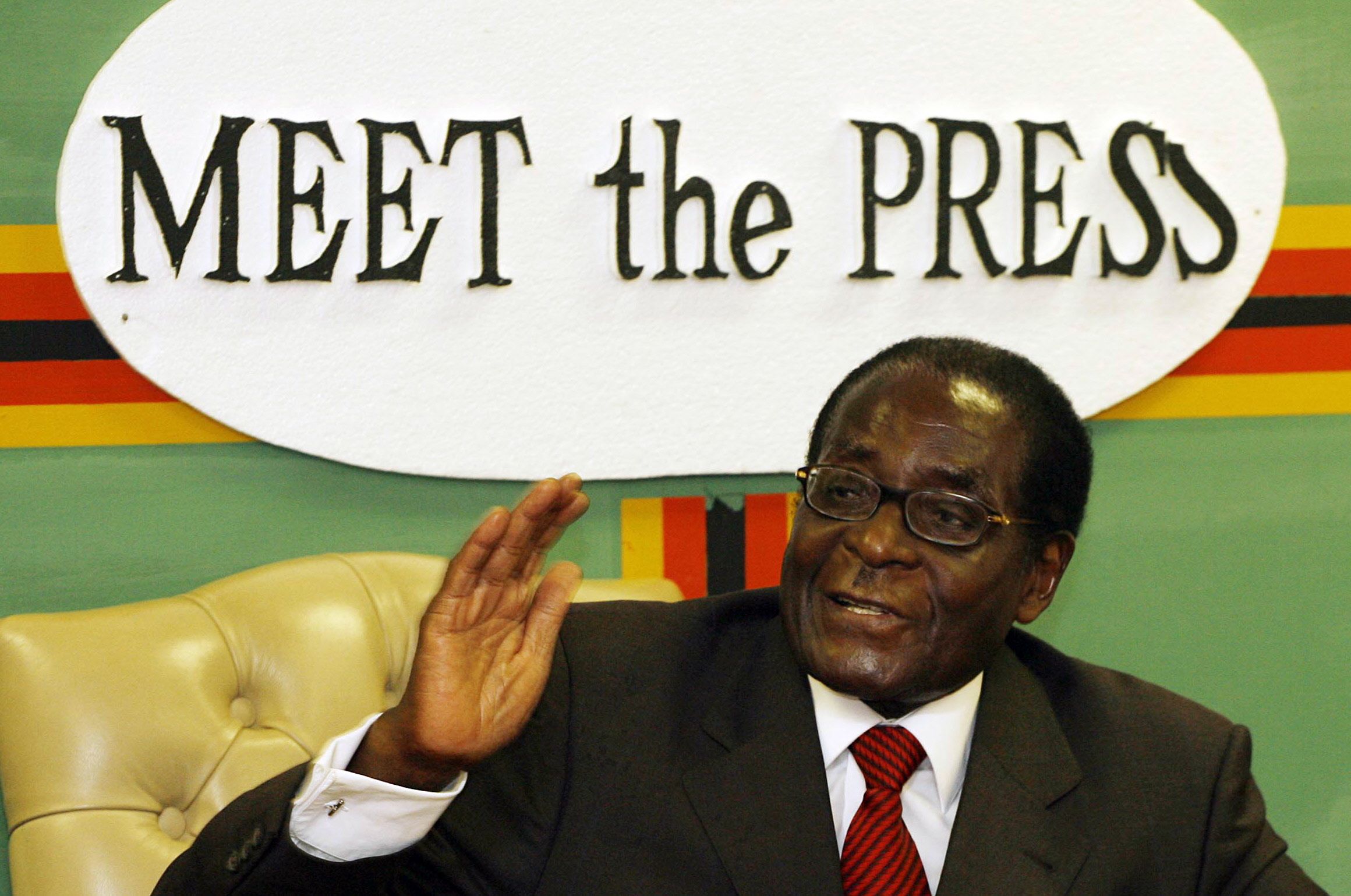 Robert Mugabe meets the press