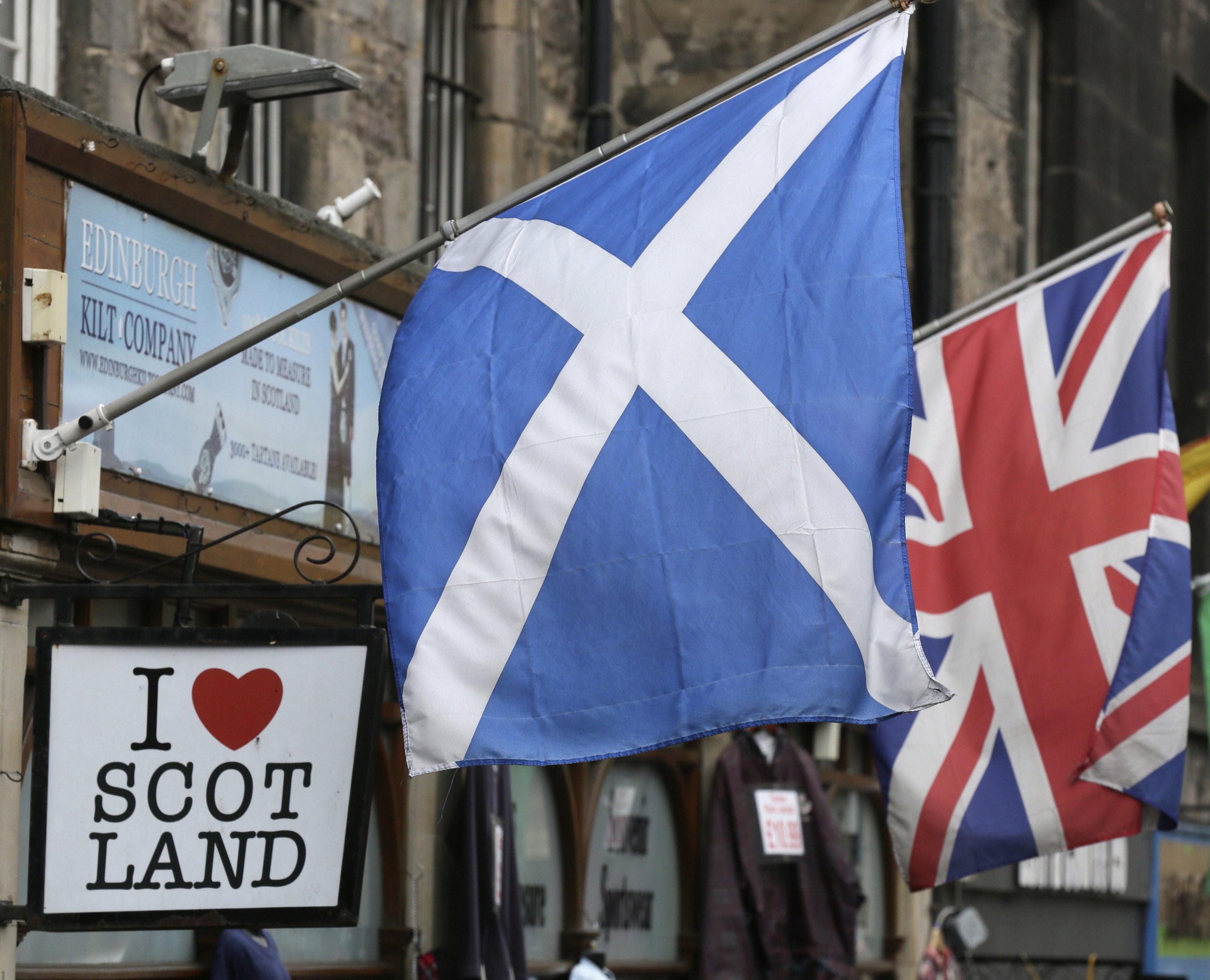 Scottish and U.K. Flags 