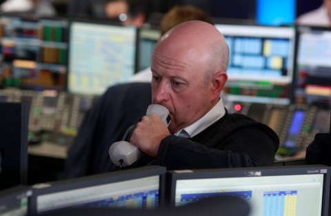 A trader in Canary Wharf, London, after Brexit