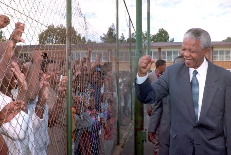 Nelson Mandela campaigning in South Africa