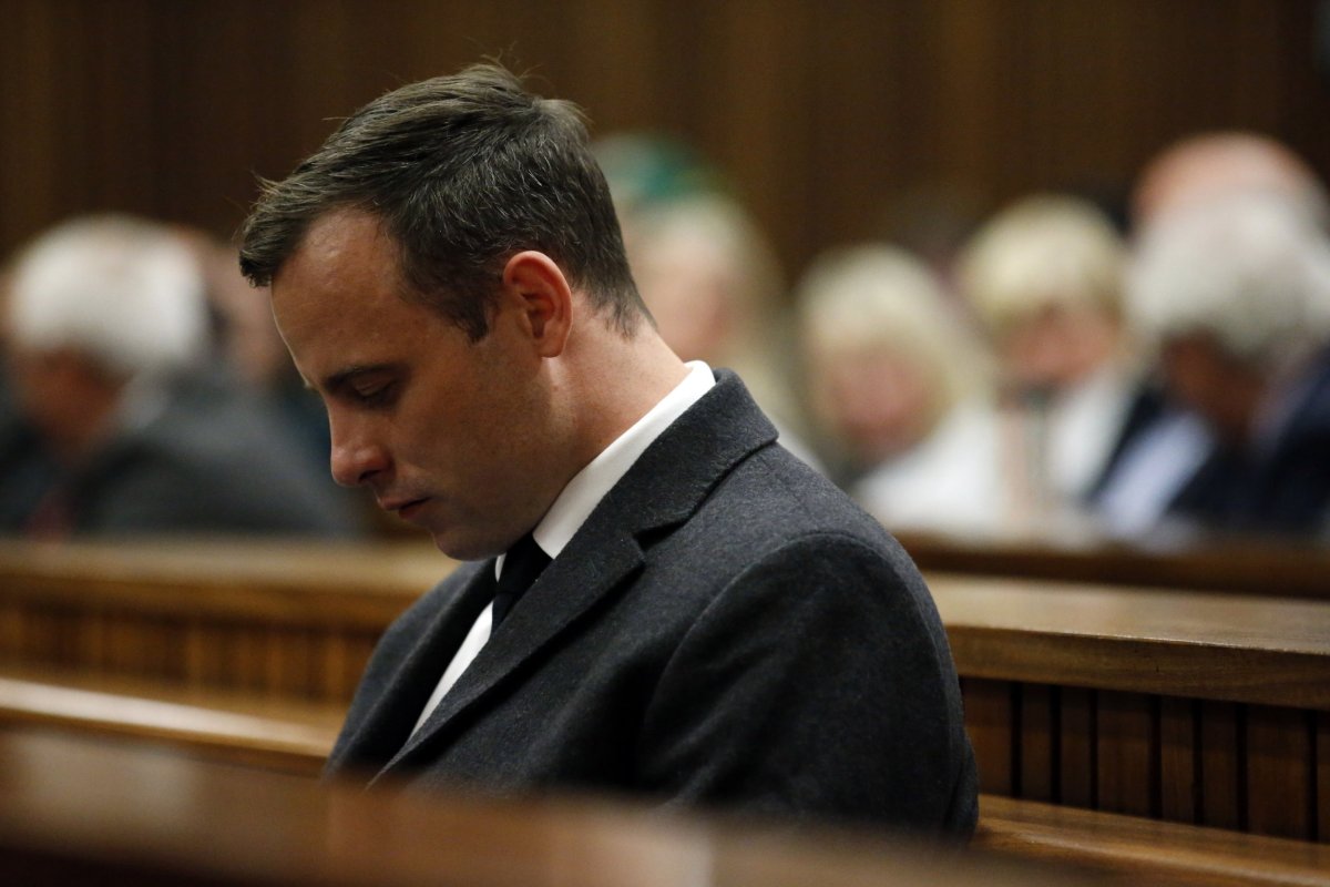 Oscar Pistorius during sentencing