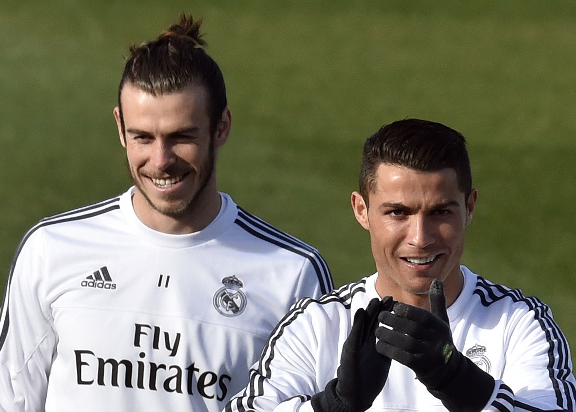 Real Madrid team mates Gareth Bale, left, and Cristiano Ronaldo.