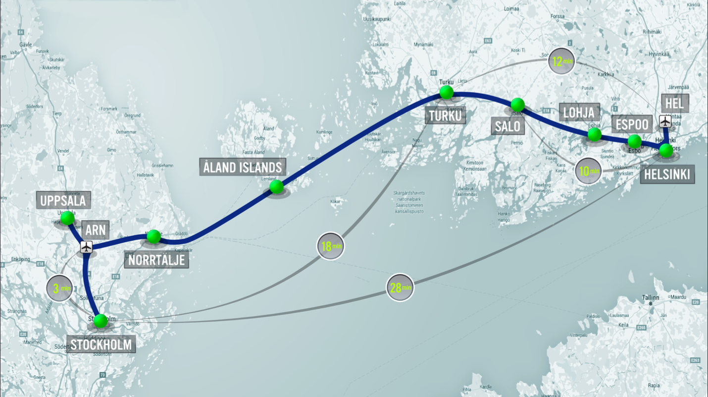 hyperloop one europe map helsinki