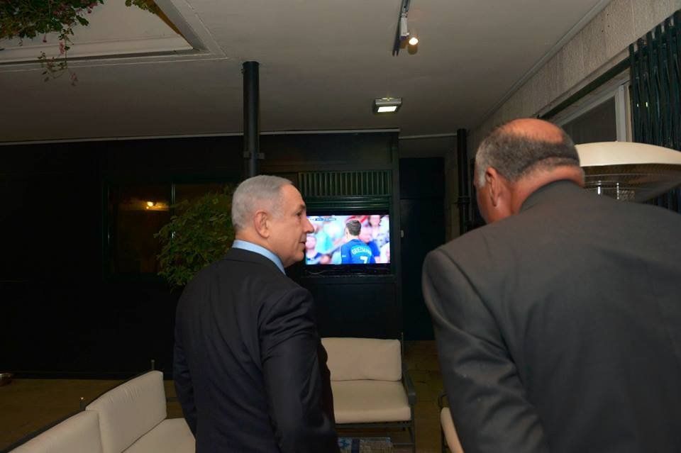 Benjamin Netanyahu and Sameh Shoukry