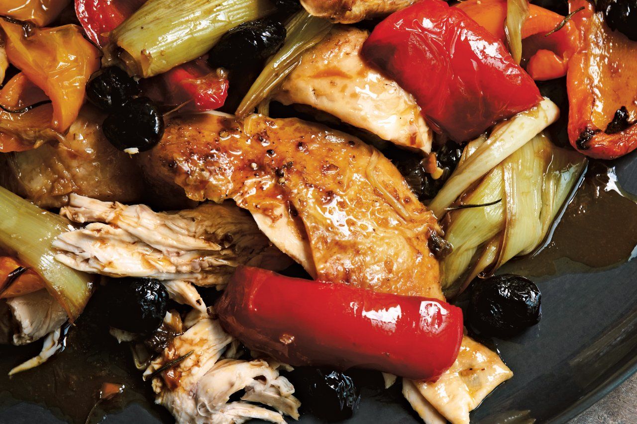 Italian Roast Chicken with Bell Peppers & Olives Newsweek