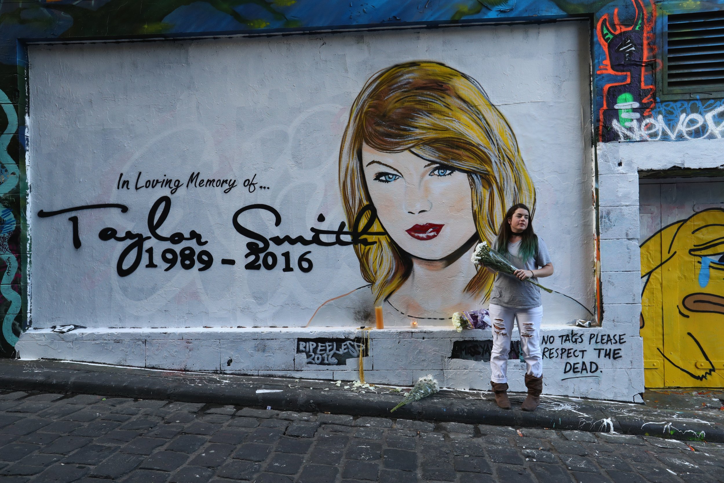 RIP Taylor Swift? Mural Appears After Feud With Kim and Kanye