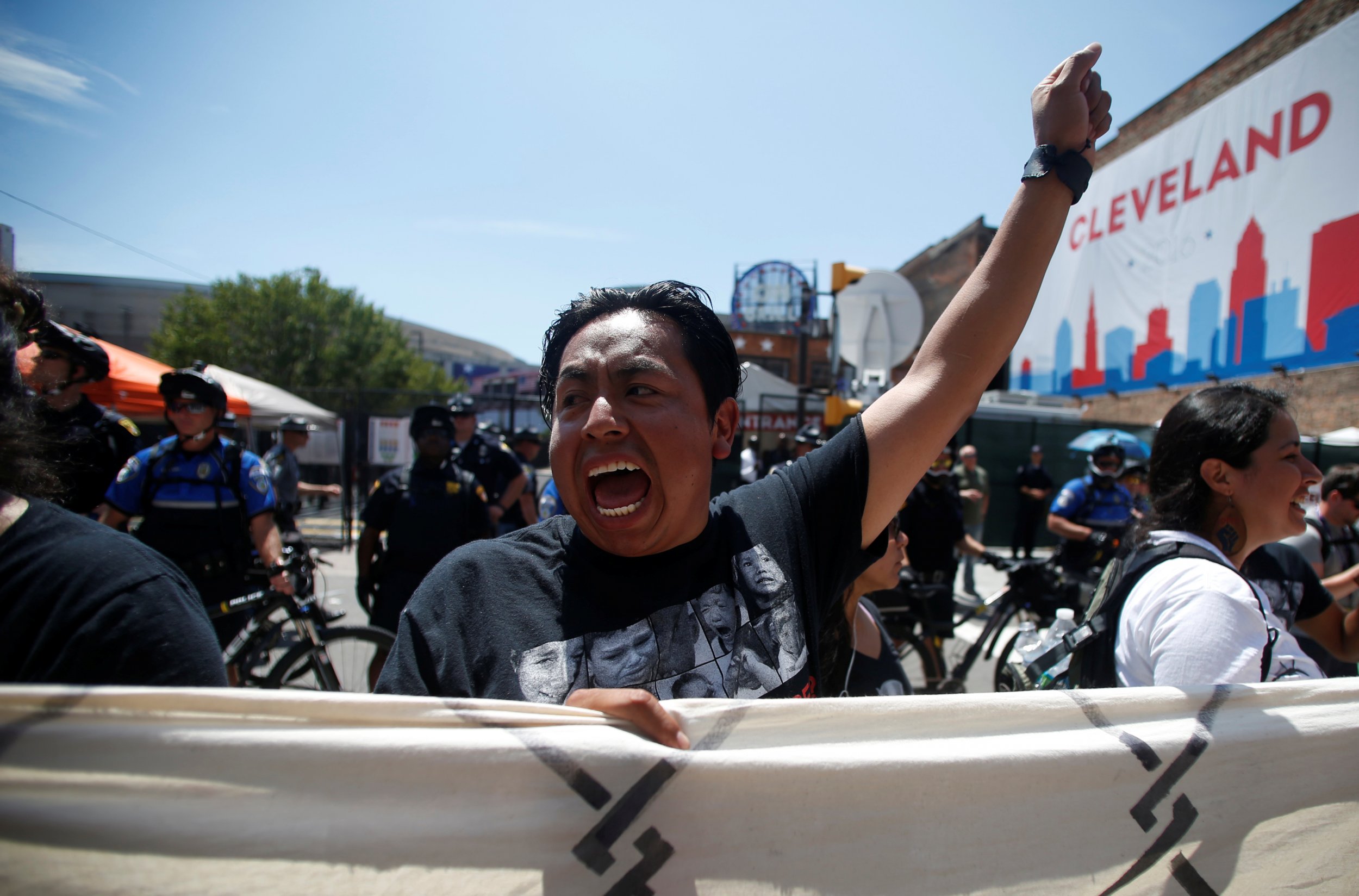 Trump Mexico protester