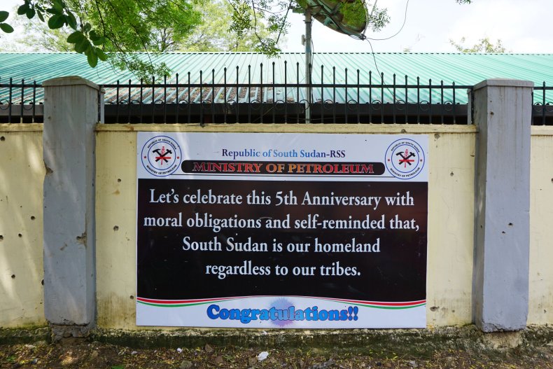 South Sudan independence sign