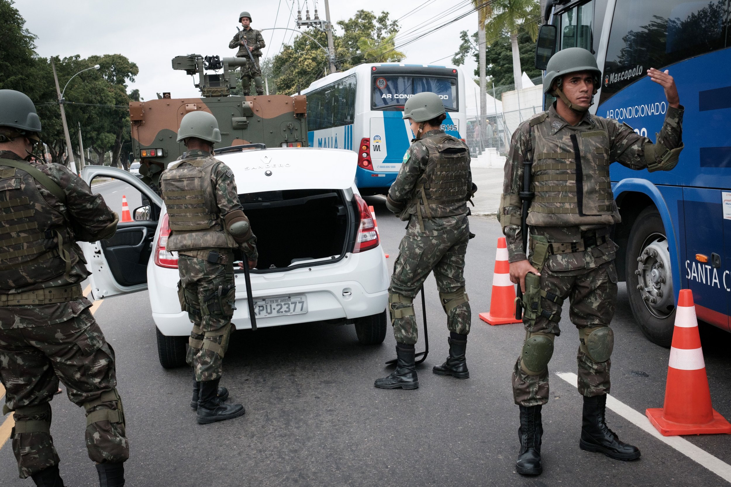 Security forces ahead of Rio 2016 Olympics in Brazil