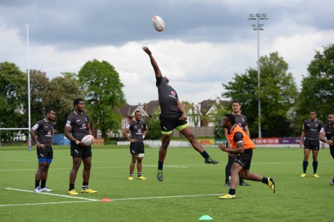 The Fiji rugby sevens team