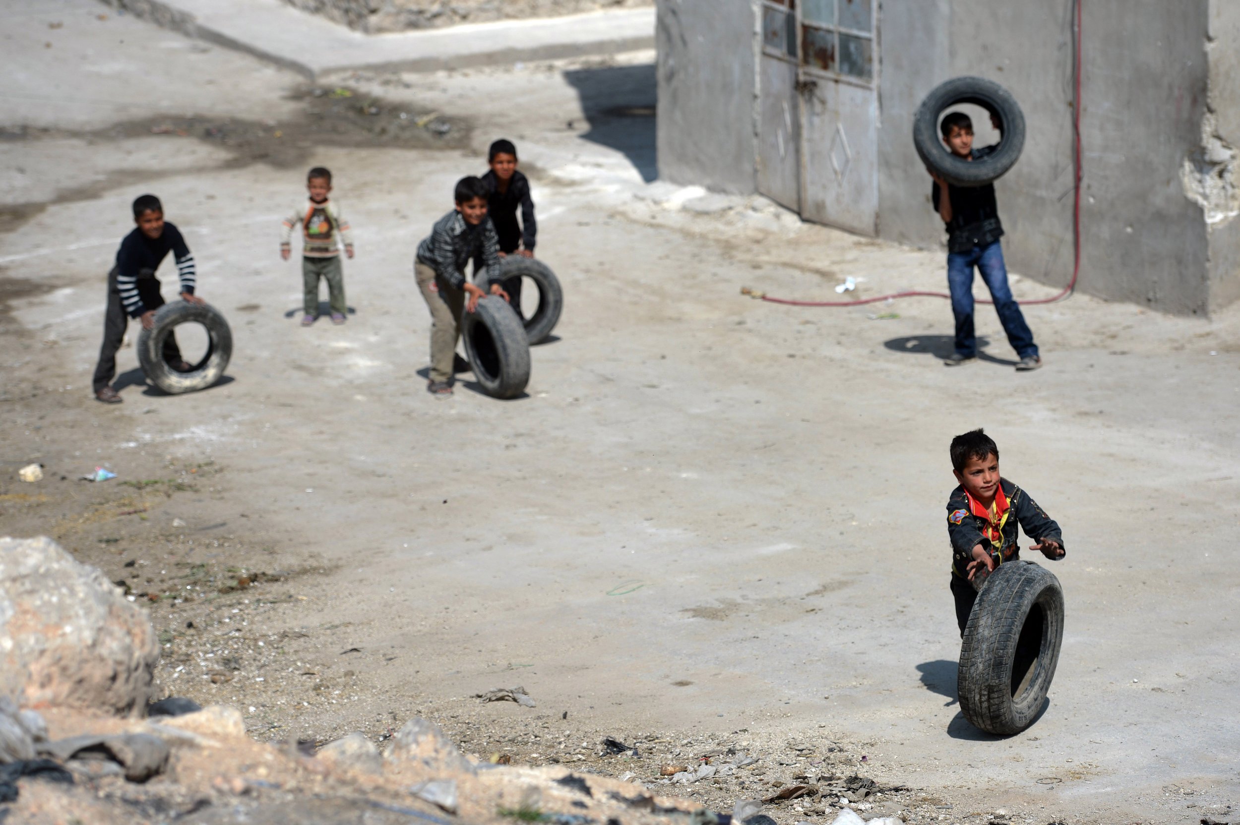Aleppo Syria Burning Tires
