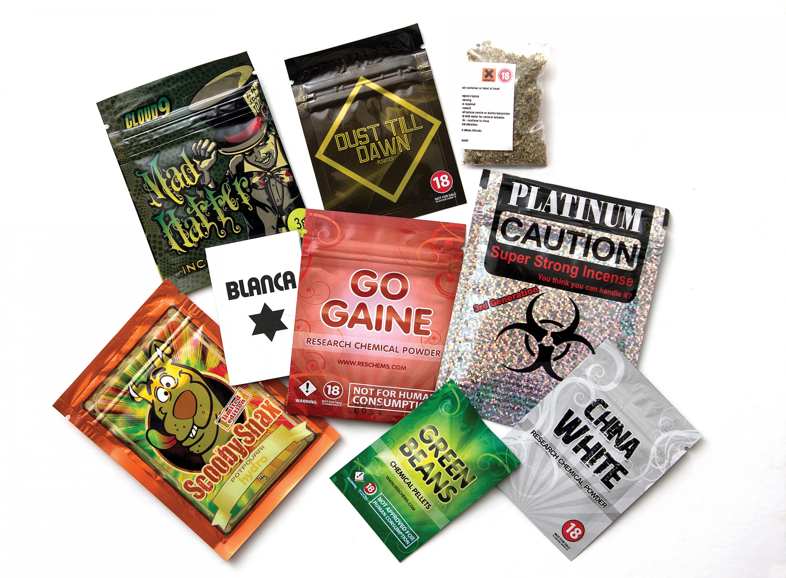 Synthetic Marijuana Packaging Samples